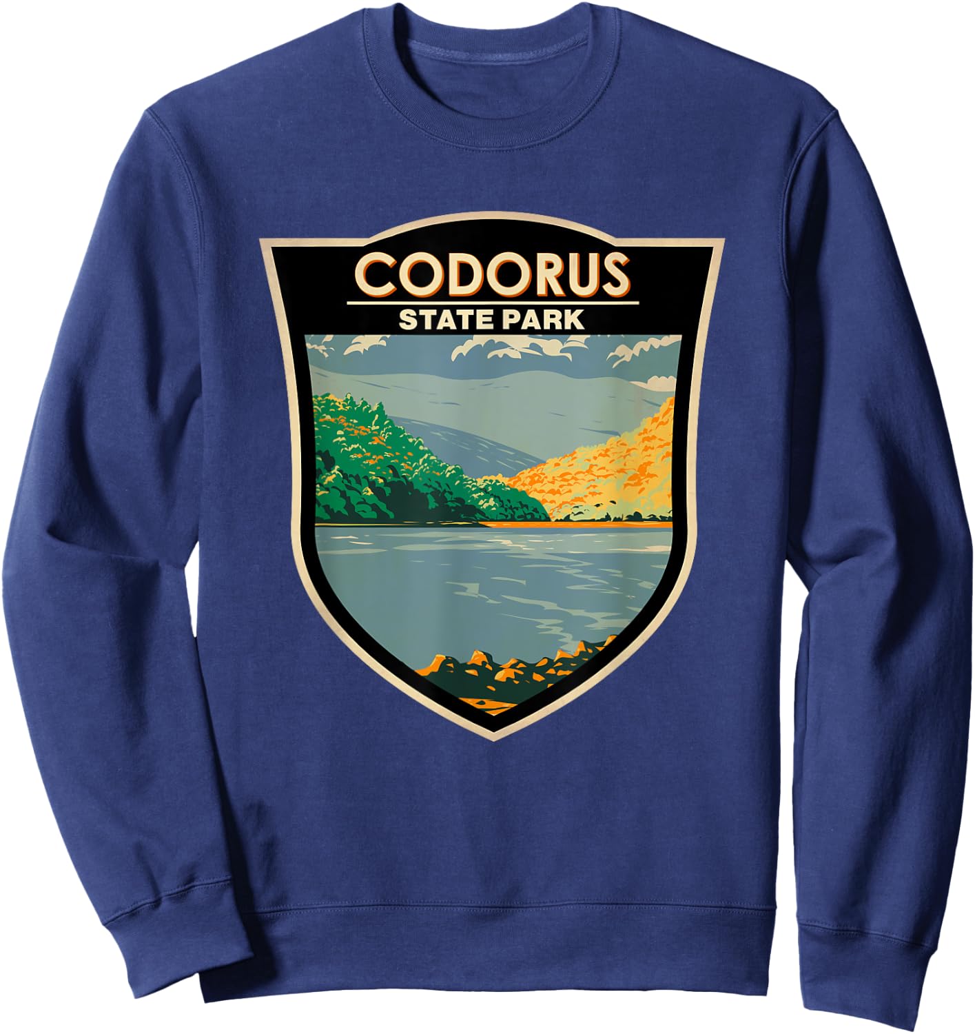 Codorus State Park Pennsylvania Badge Vintage Sweatshirt - Sweatshirt | Navy