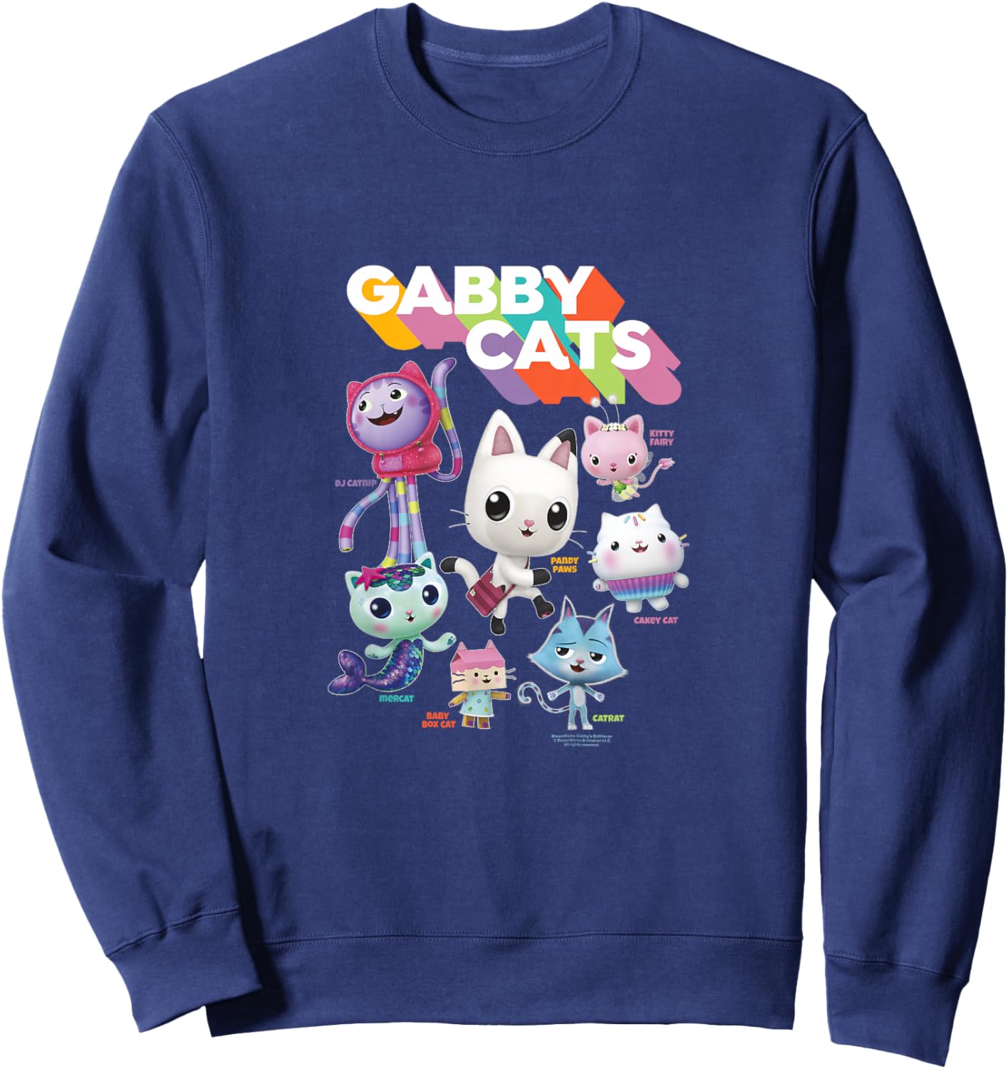 Kids Gabby's Dollhouse Gabby Cats Sweatshirt - Sweatshirt | Navy