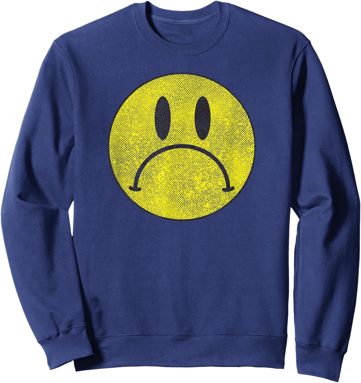 Frowny shape, grumpy, sad face Sweatshirt - Sweatshirt | Navy