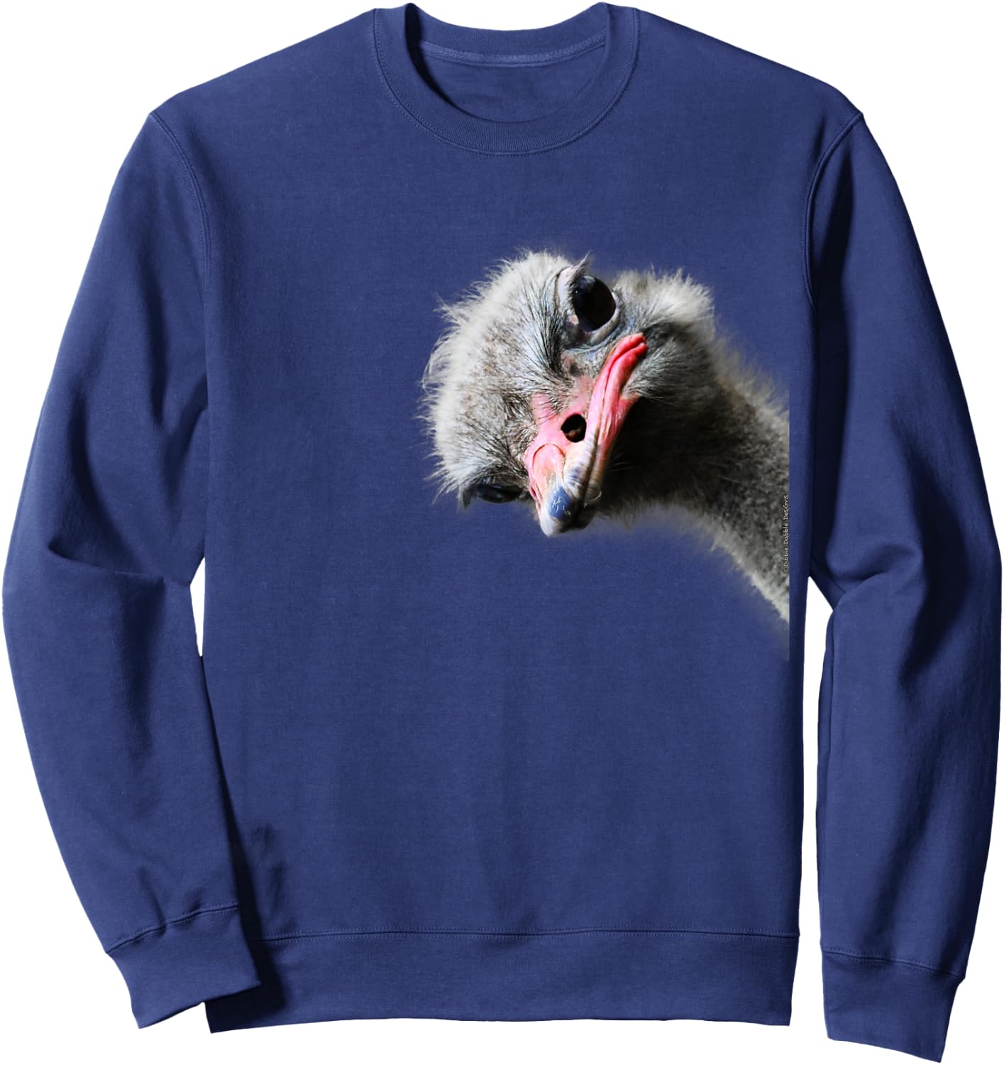 Dibble Dabble Designs Funny Ostrich Lovers and Emu Lovers , Black Sweatshirt - Sweatshirt | Navy