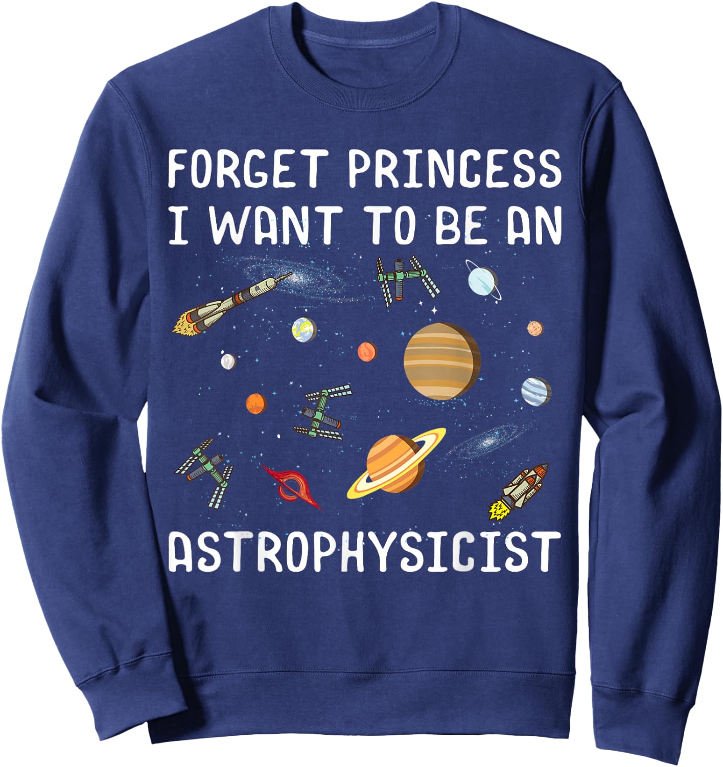 Space Lovers Stars Space Travel Gift Telescope Sweatshirt - Sweatshirt | Navy