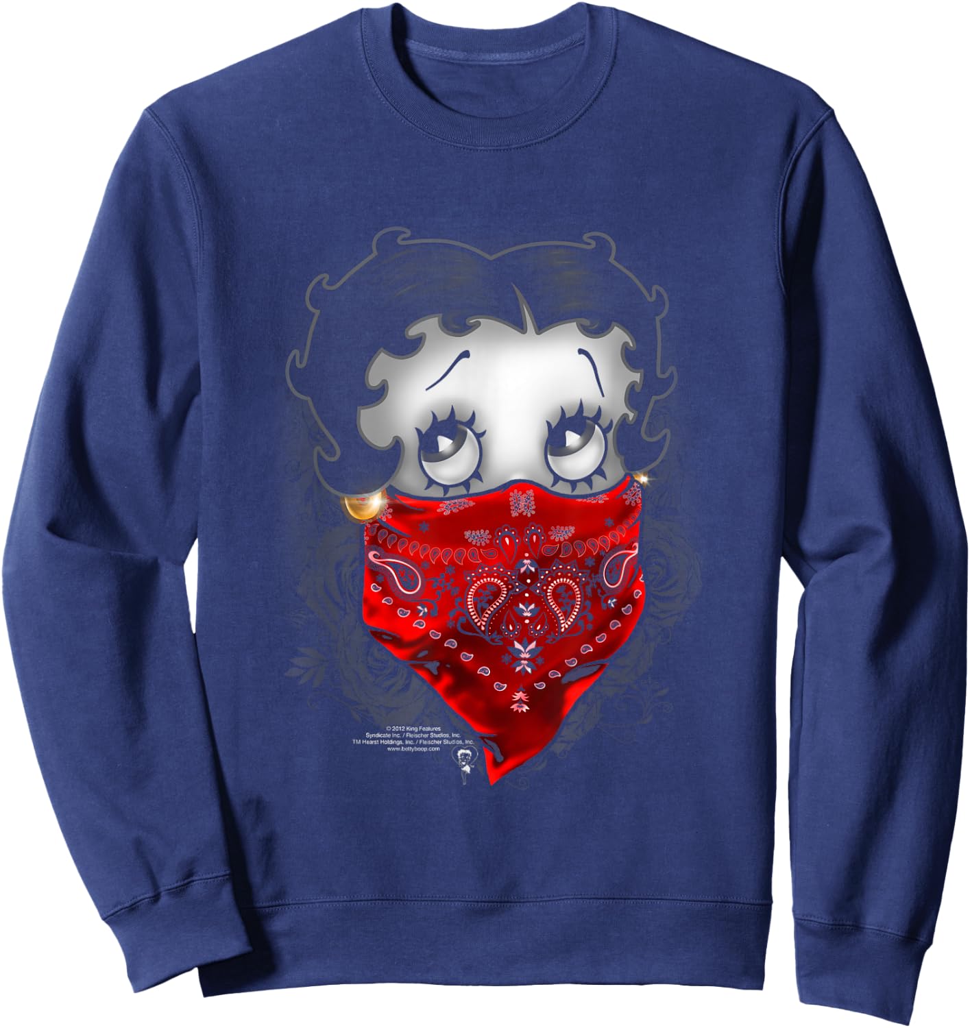 Betty Boop Bandana & Roses Sweatshirt - Sweatshirt | Navy
