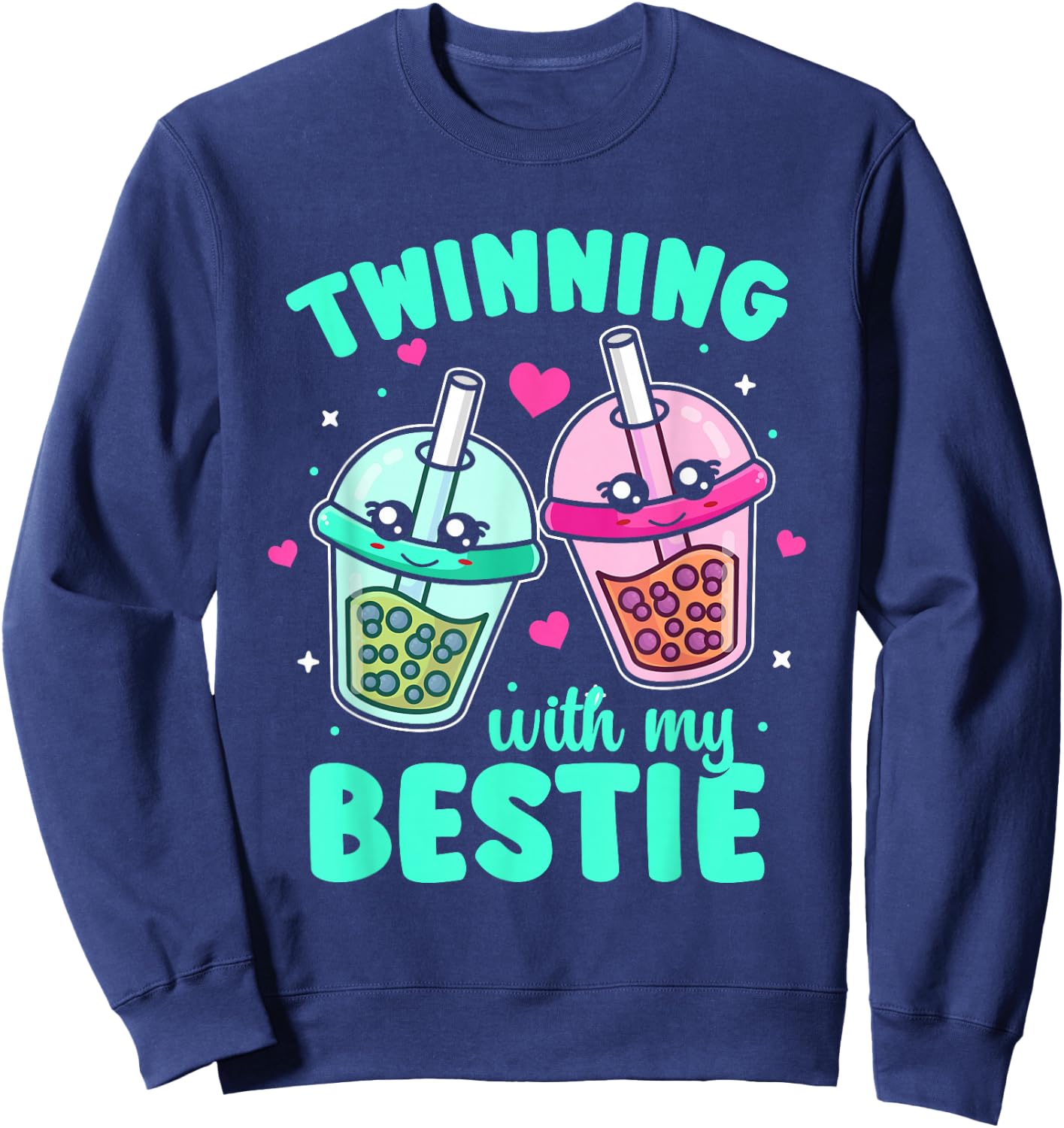 Twinning with My Bestie Twins Day Friends Matching Sweatshirt - Sweatshirt | Navy