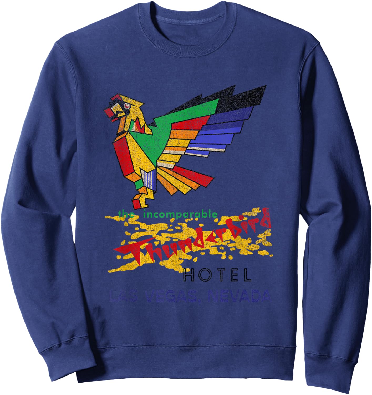 Vintage Thunderbird Hotel and Casino Las Vegas Sweatshirt - Sweatshirt | Navy