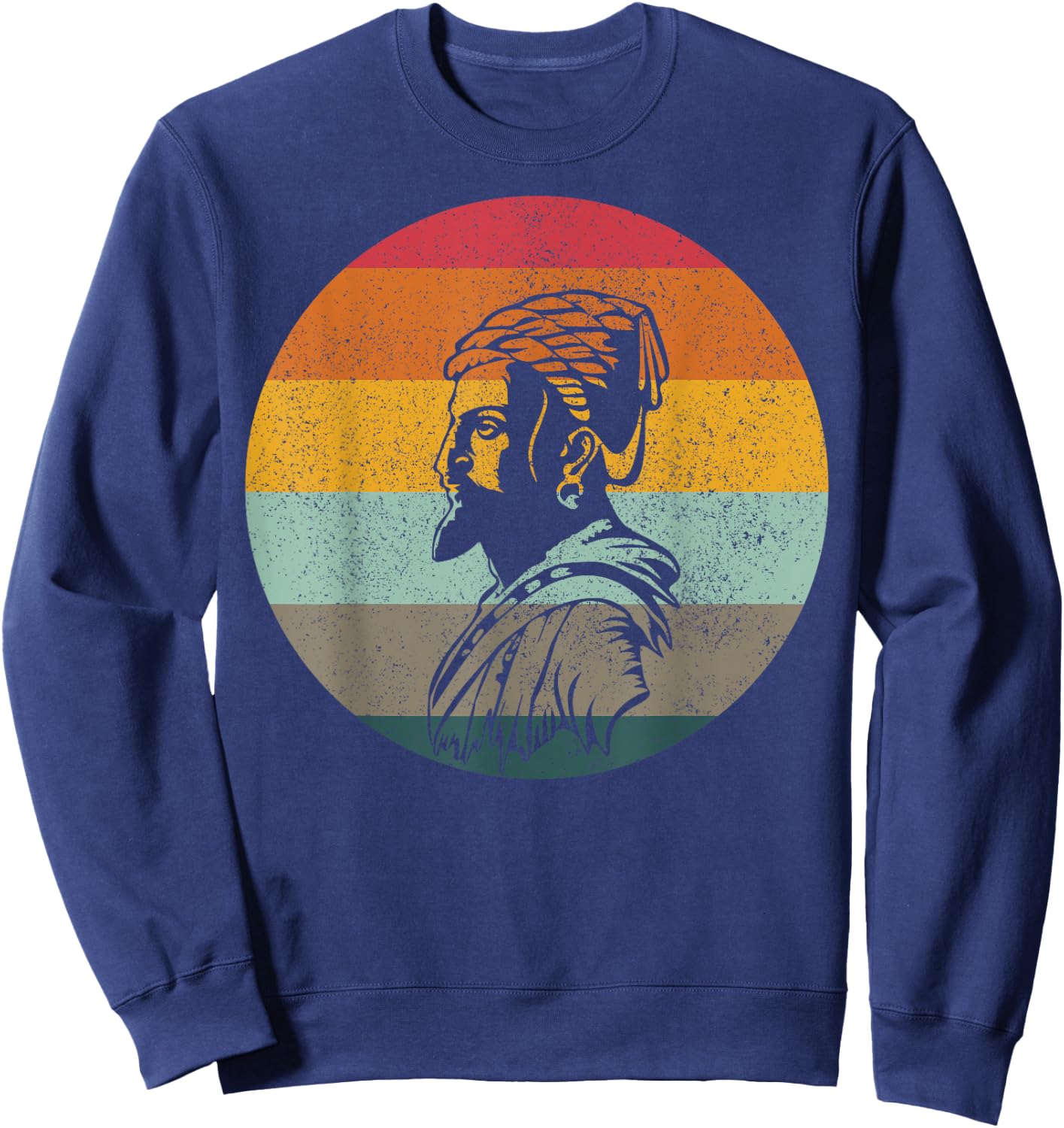 Swag Swami Chatrapati Shivaji Maharaj Vintage Style Sweatshirt - Sweatshirt | Navy