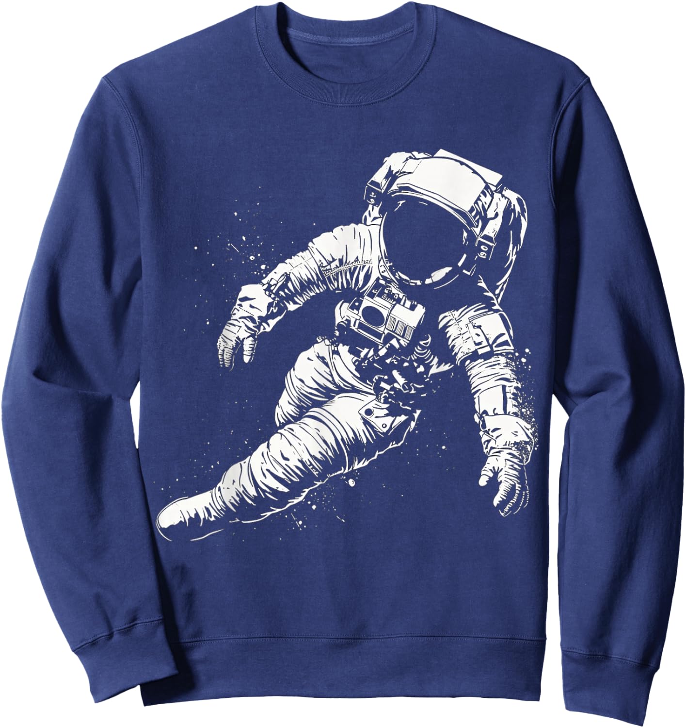 Astronaut Illustration Artwork Graphic Motif Astronaut Sweatshirt - Sweatshirt | Navy