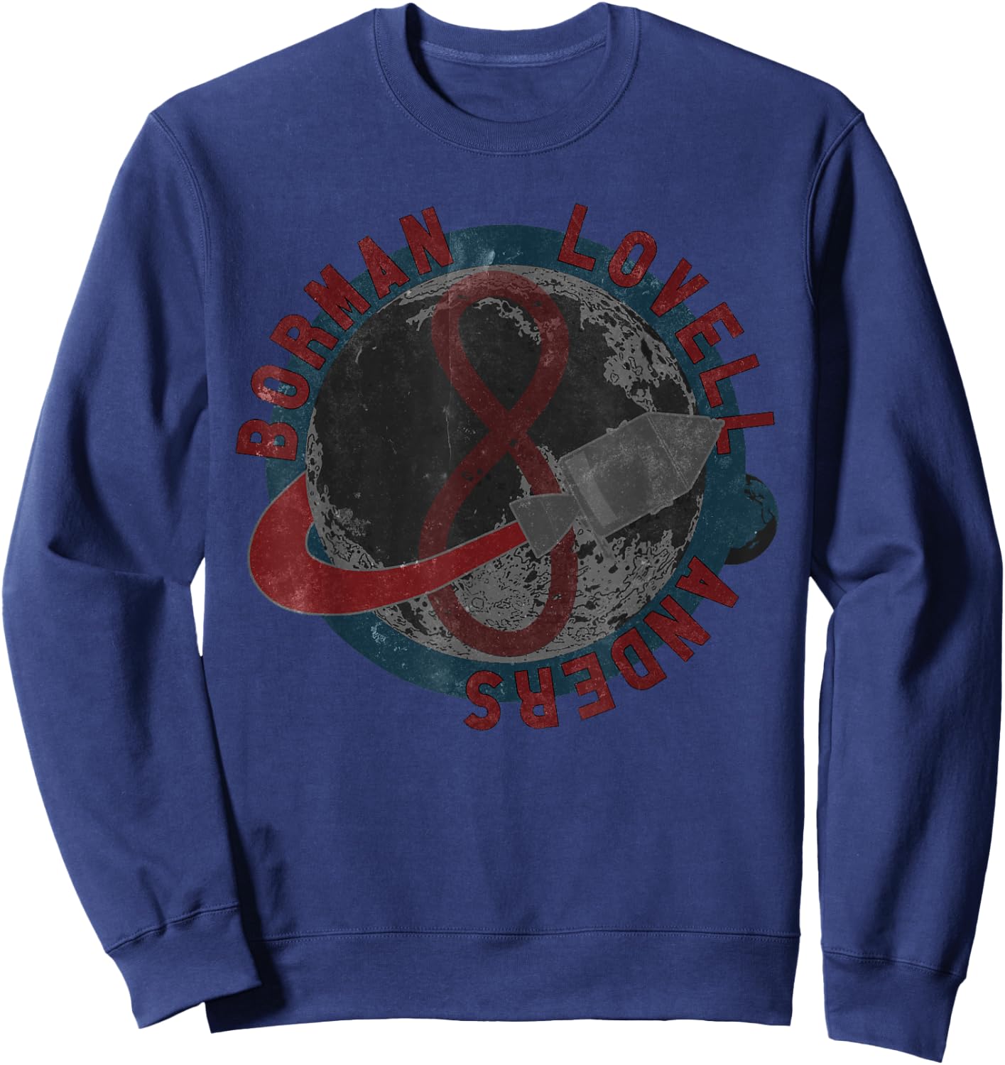 Apollo 8 "First Around the Moon" Vintage Space Sweatshirt - Sweatshirt | Navy