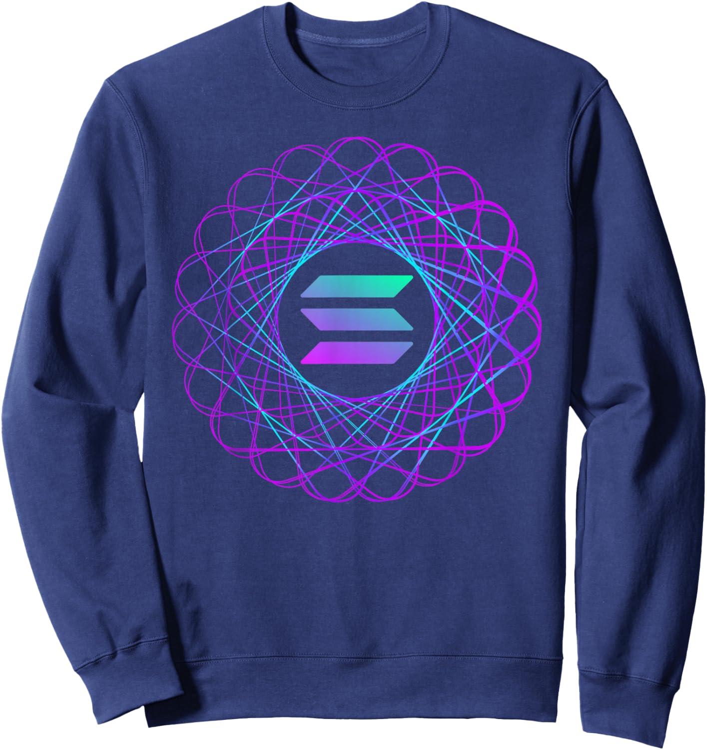 Women Solana Blockchain Cryptocurrency Logo | Solana Sweatshirt - Sweatshirt | Navy
