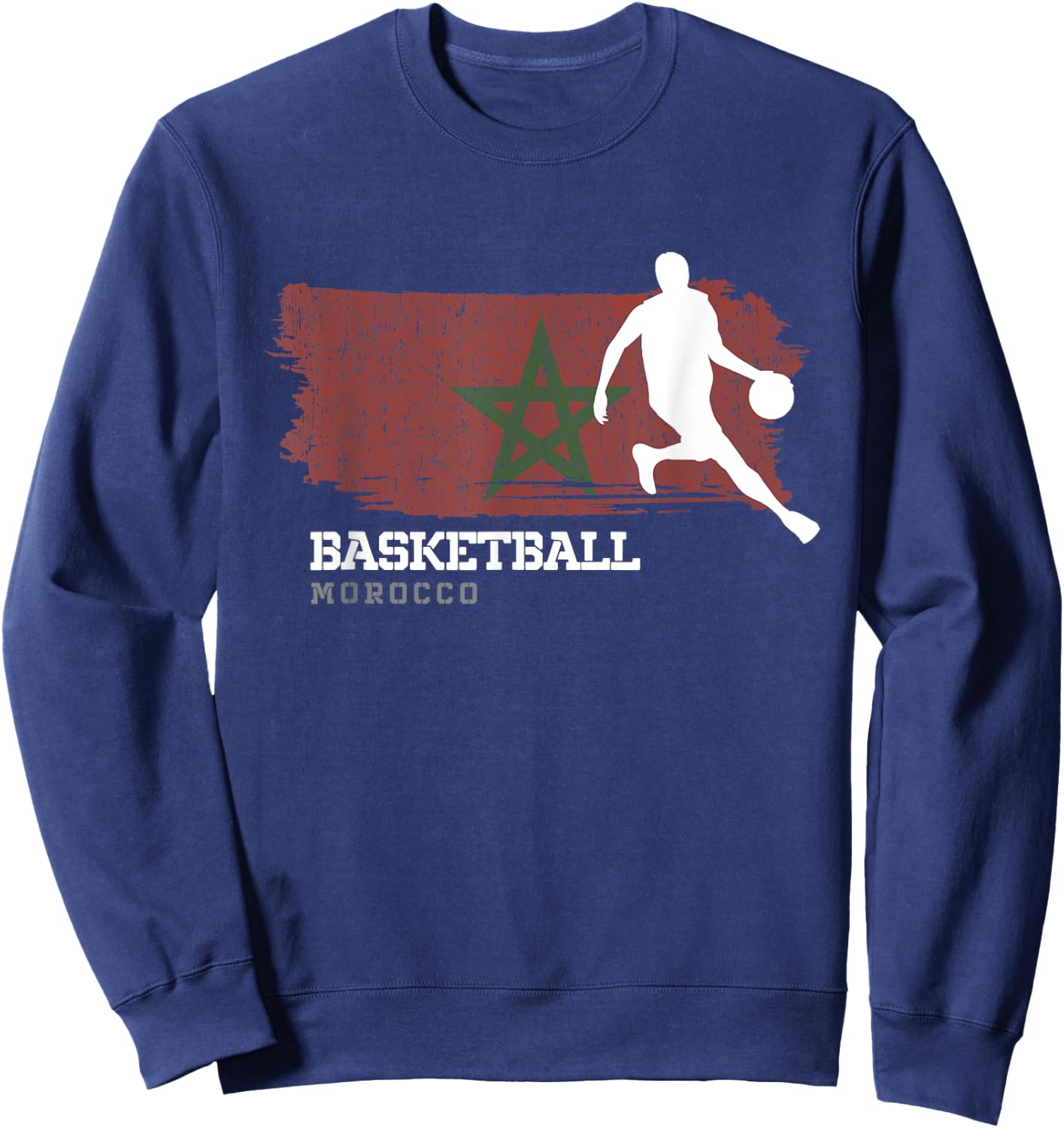 Morocco Basketball Team B-Ball Basketball Sweatshirt - Sweatshirt | Navy