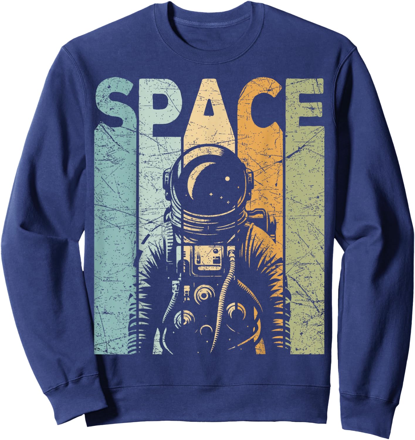 Space Vintage Outer Space Retro Space Nerd Sweatshirt - Sweatshirt | Navy