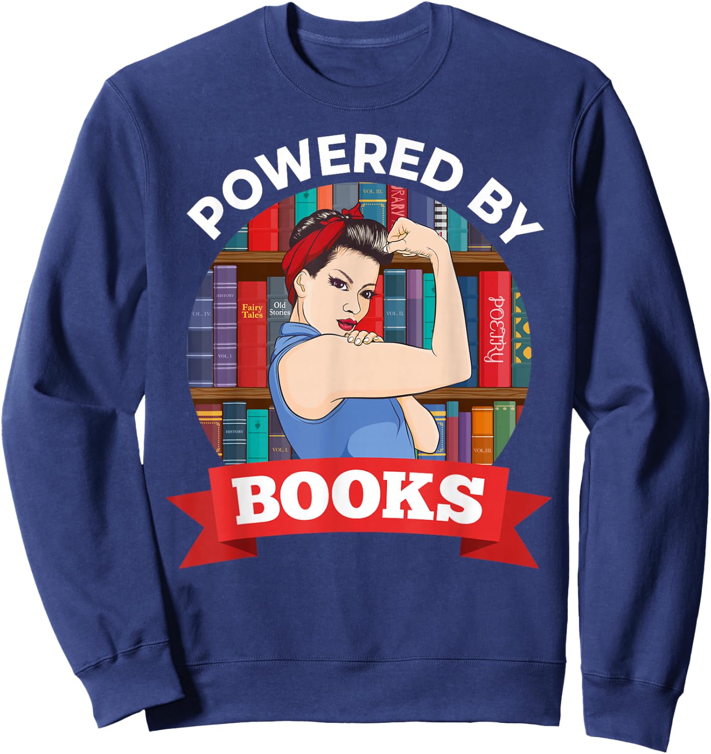 Book Lover Bookworm Librarian Reading Club Gift Sweatshirt - Sweatshirt | Navy