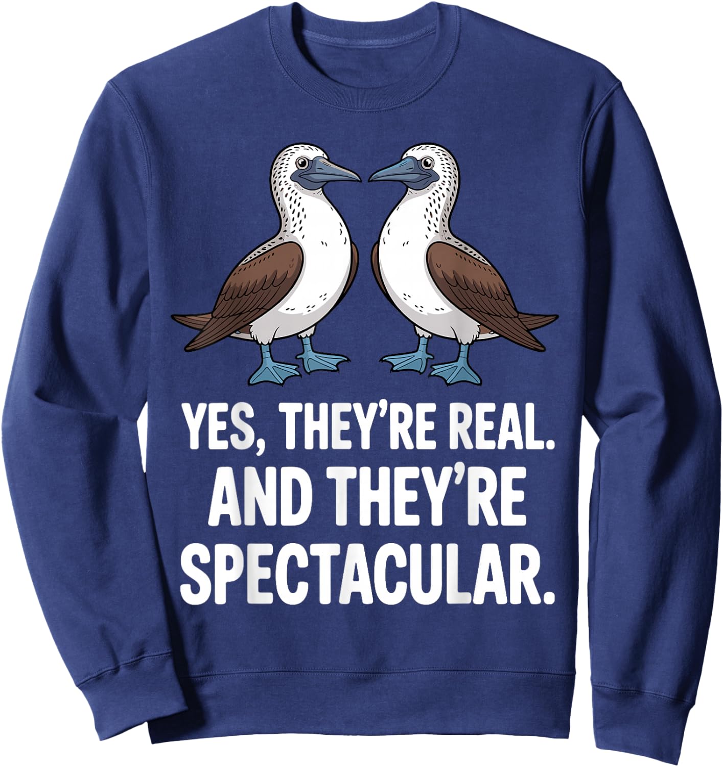 Blue Footed Booby Art Women Bird Blue Footed Booby Sweatshirt - Sweatshirt | Navy