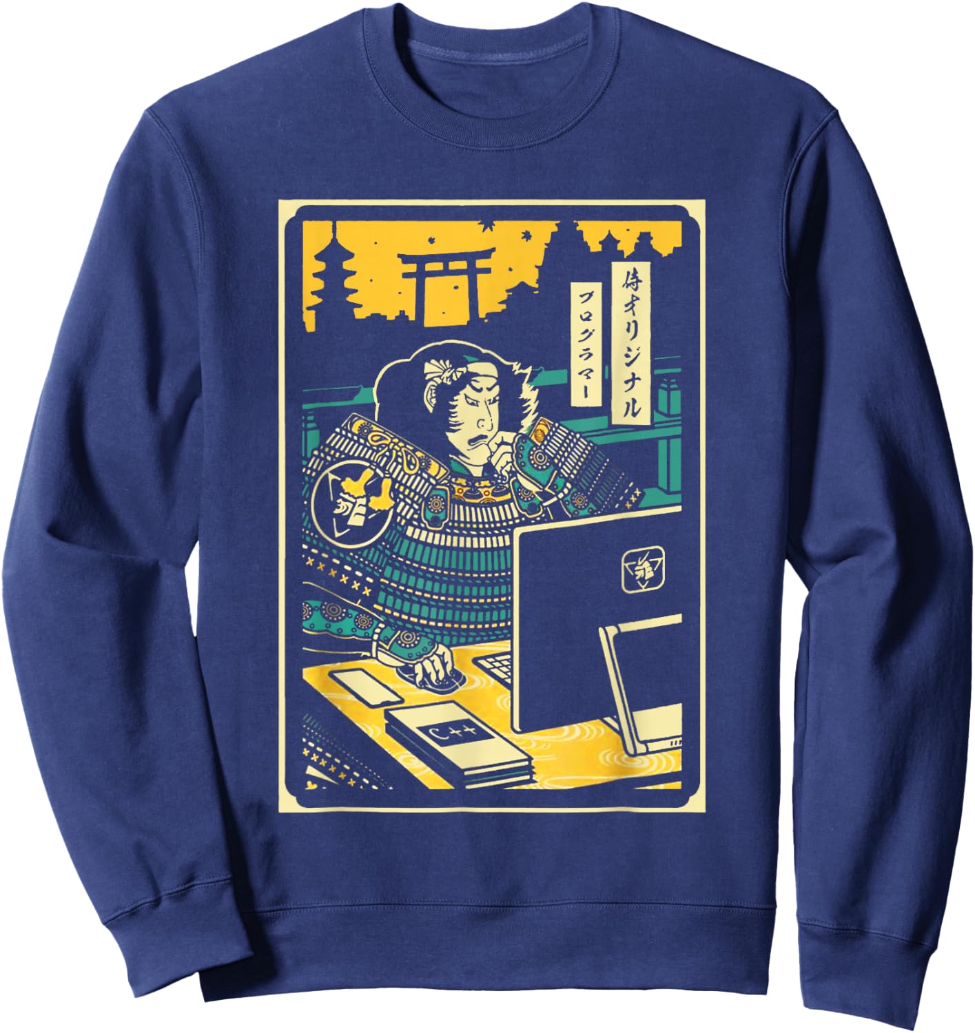 Samurai Warrior Computer Programmer Sweatshirt - Sweatshirt | Navy
