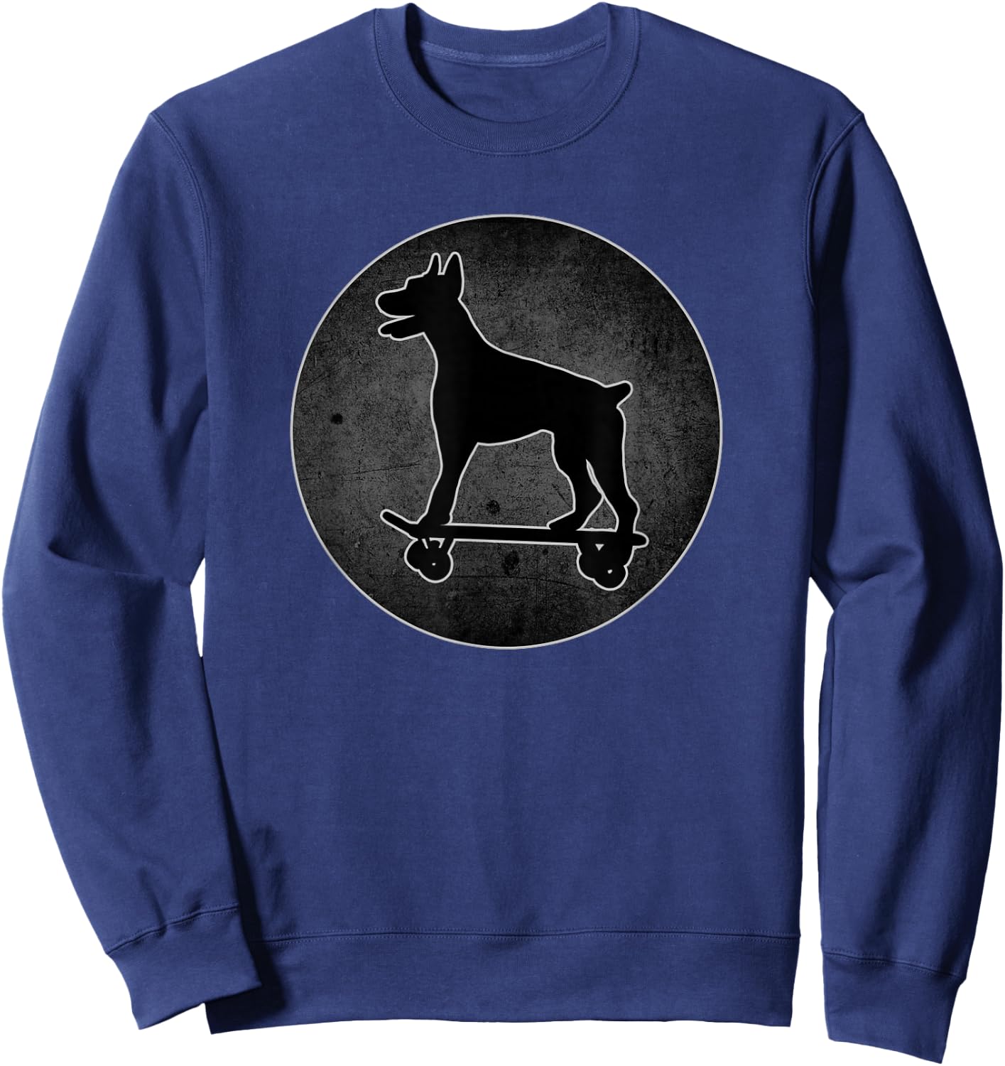 Skateboard Doberman Pinscher Gifts And Boys Dog Sweatshirt - Sweatshirt | Navy