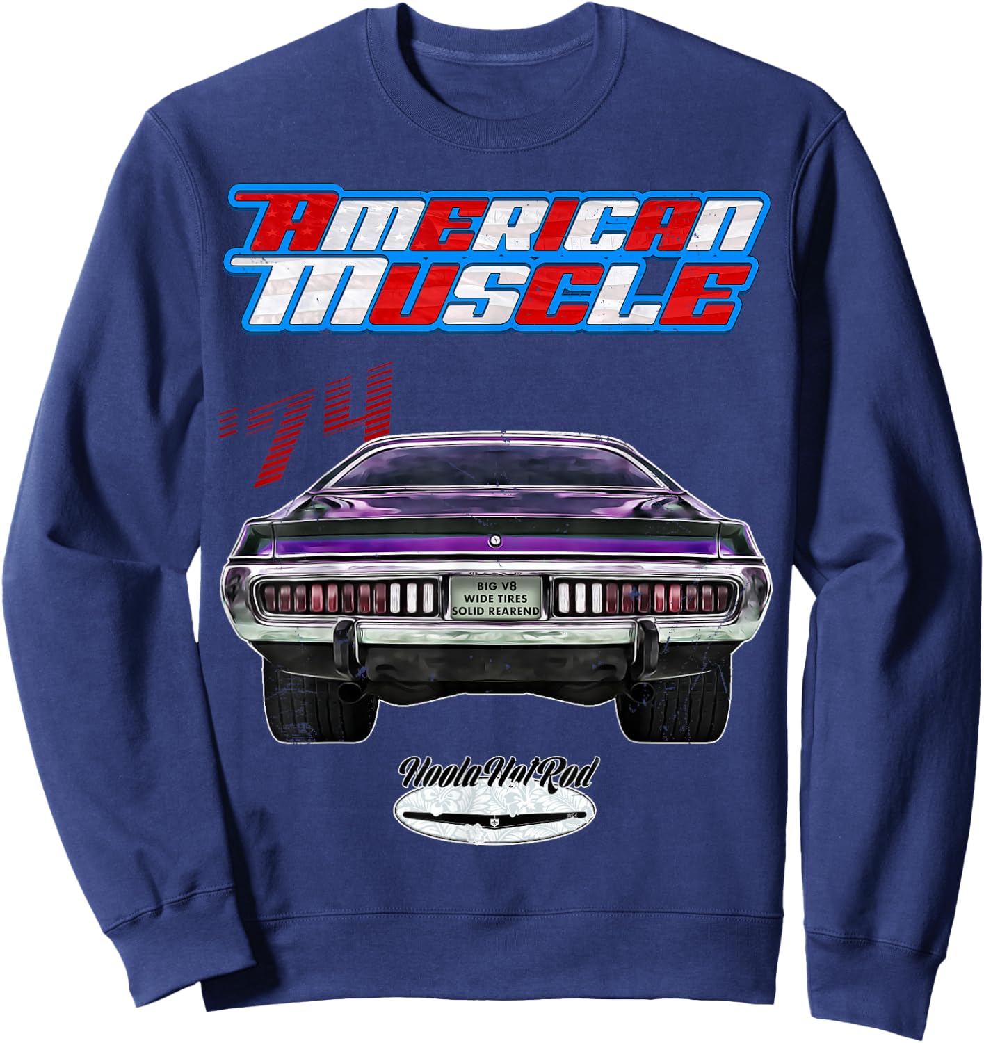1974 Charger,Super Bee,Hot Rod,Muscle Car,Magnum,Wedge,R/T Sweatshirt - Sweatshirt | Navy