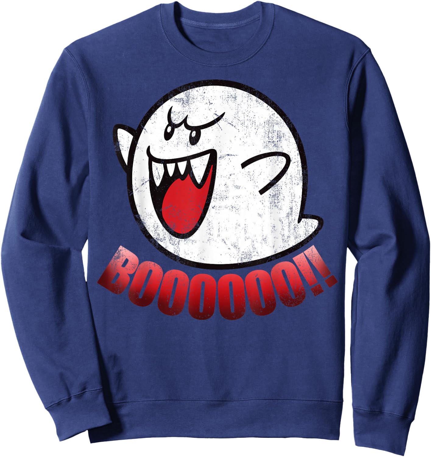 Super Mario Boos Jump Scare Graphic Sweatshirt - Sweatshirt | Navy