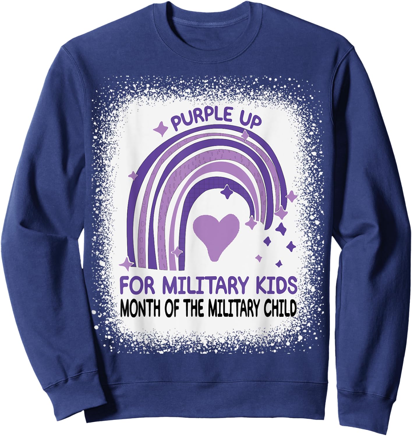 Purple Up For Military Kids Month Of The Military Child Sweatshirt - Sweatshirt | Navy