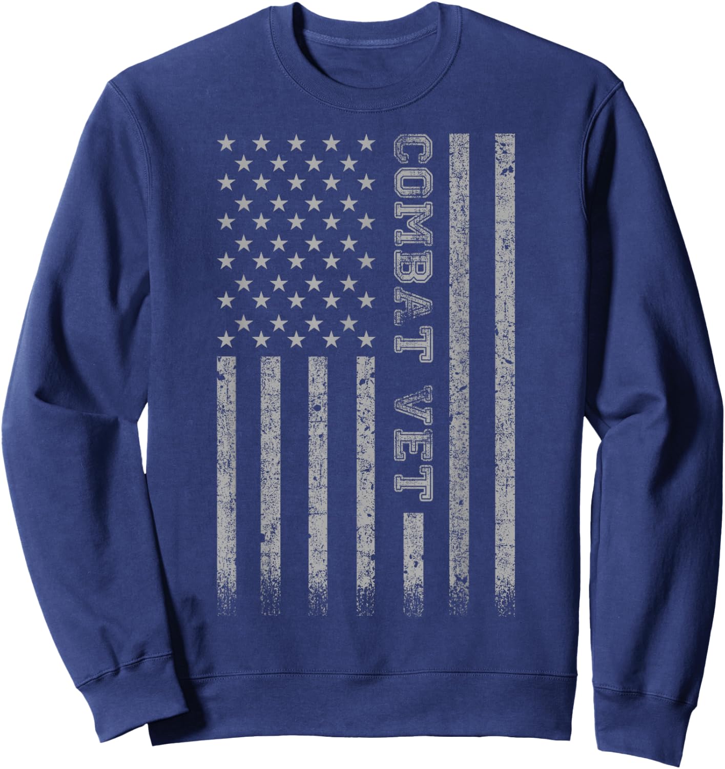 Combat Vet American Flag Sweatshirt - Sweatshirt | Navy