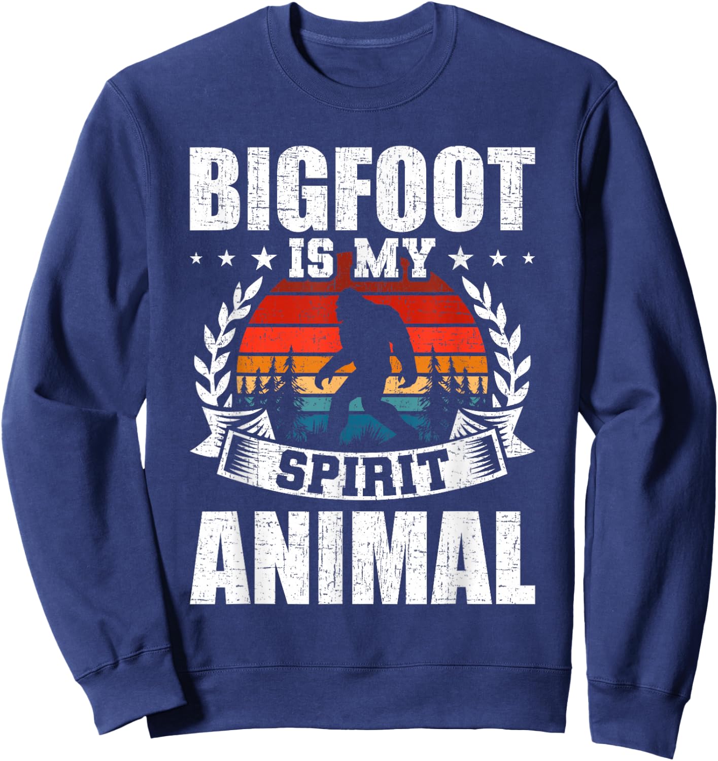 Bigfoot is My Spirit Animal lover Sweatshirt - Sweatshirt | Navy