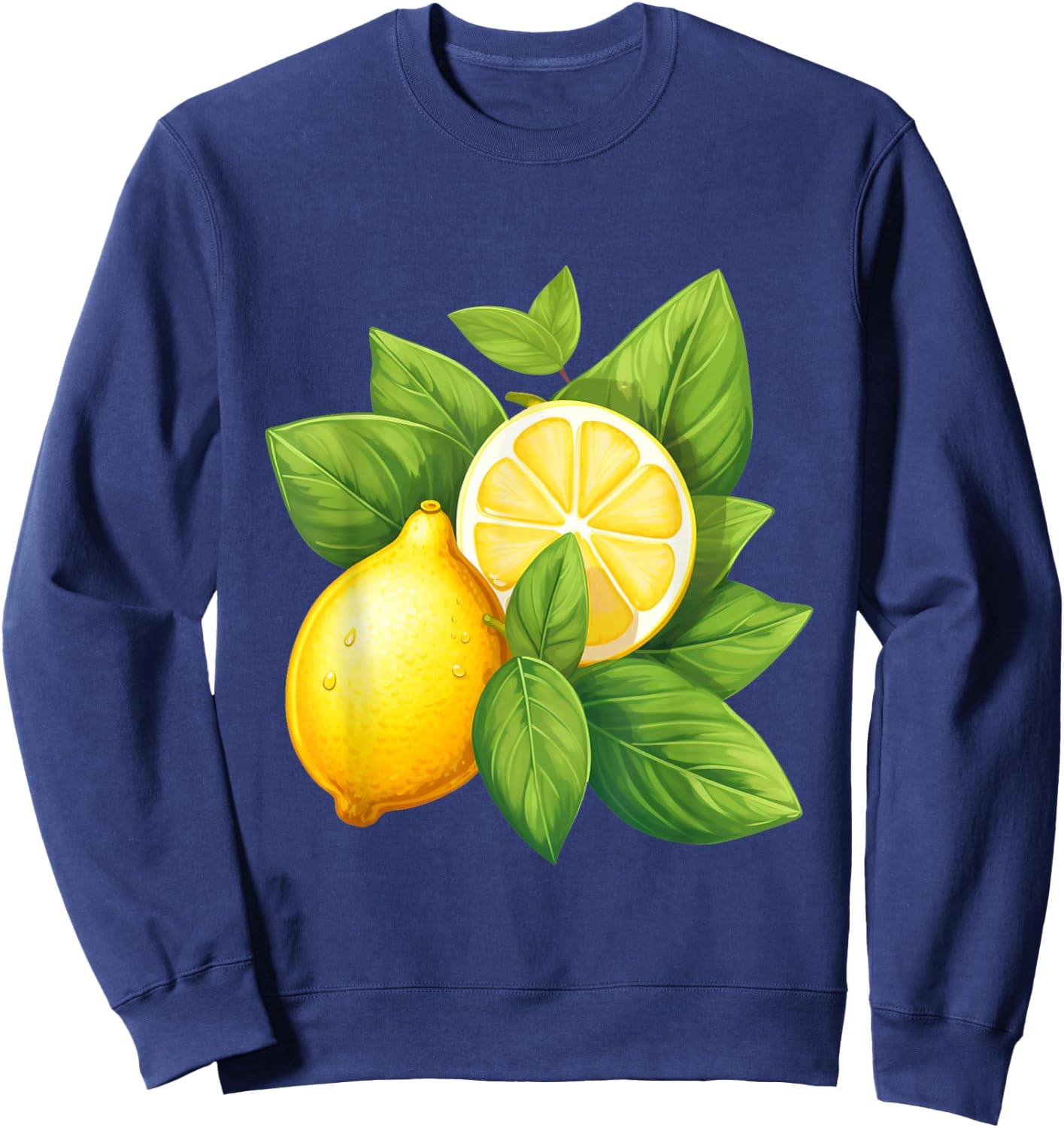 Lemon Citrus Fruit Cute Graphic T- , Women, and Kids Sweatshirt - Sweatshirt | Navy
