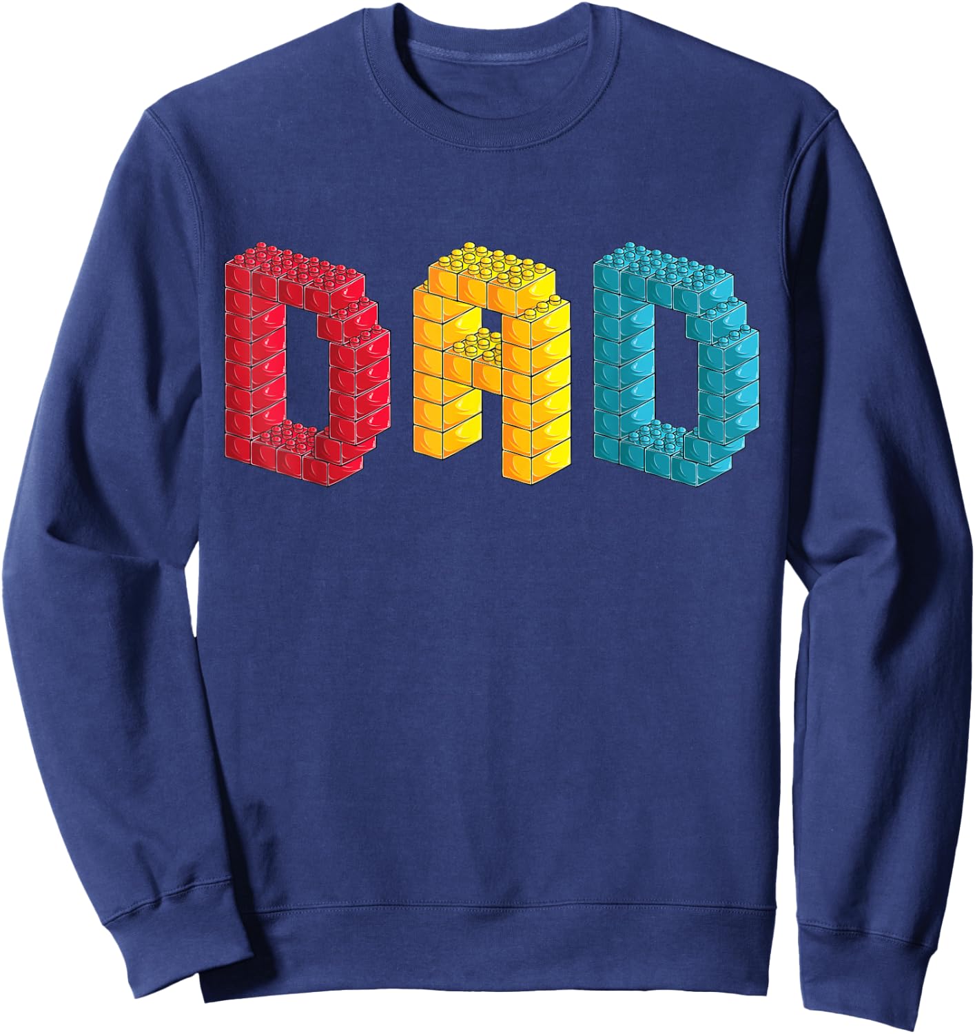 Dad Master Builder Building Bricks Blocks Family Set Parents Sweatshirt - Sweatshirt | Navy
