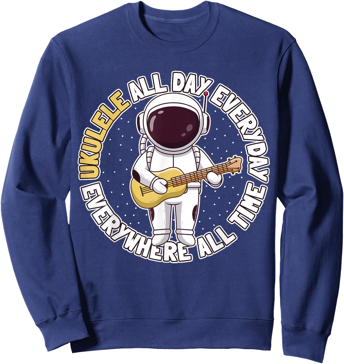 Ukulele Player Astronaut Ukulele Sweatshirt - Sweatshirt | Navy