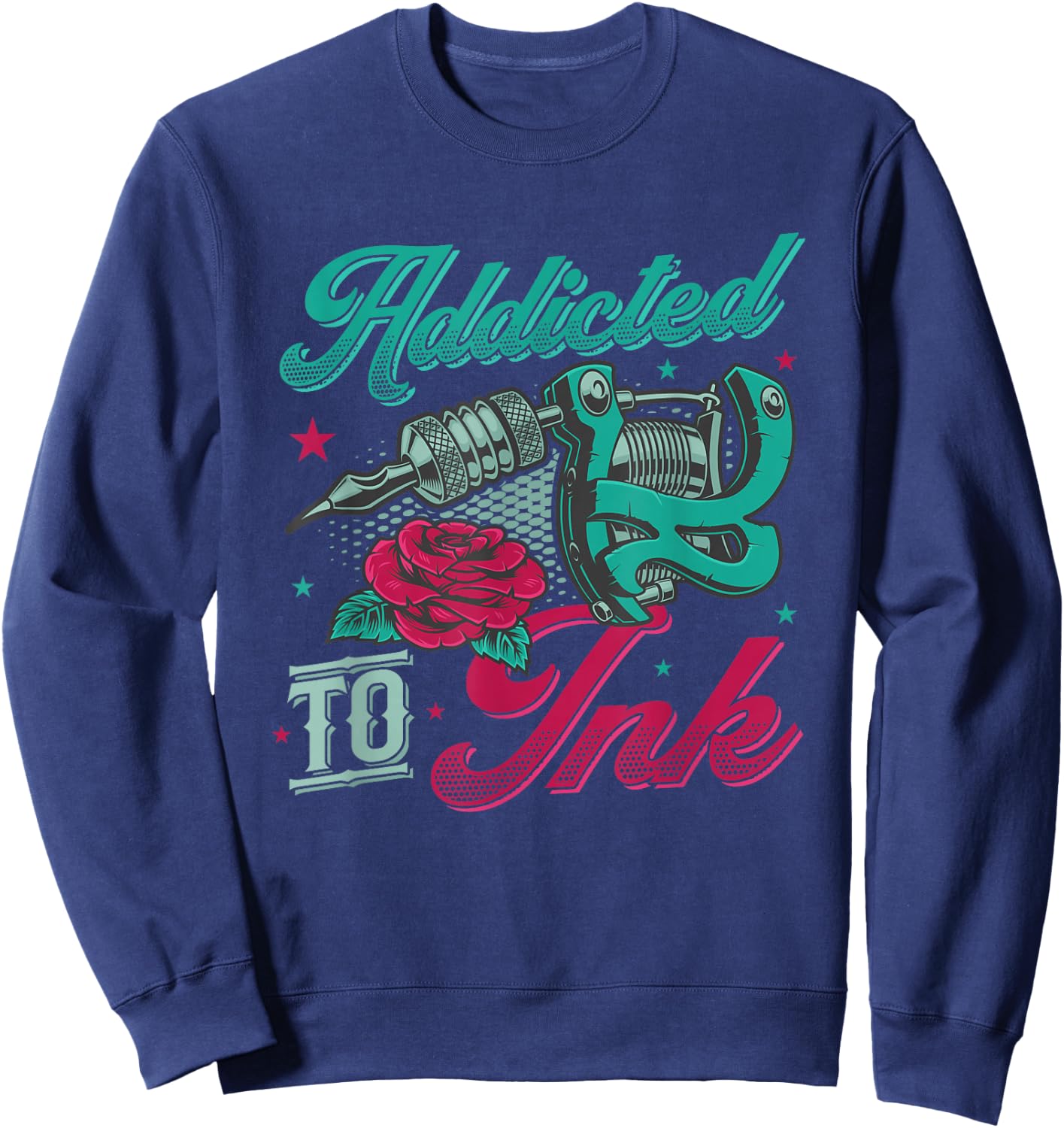 Addicted To Ink Tattoo Artist Inked Sweatshirt - Sweatshirt | Navy