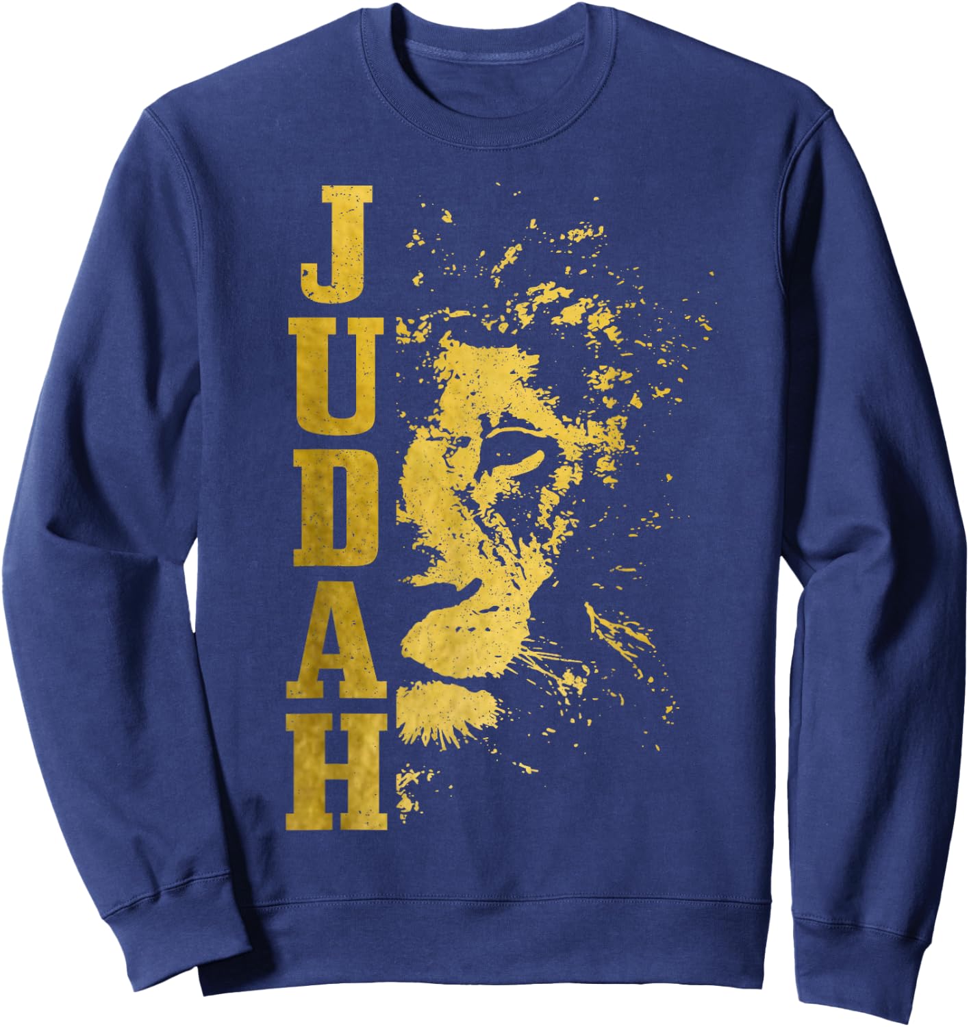 Judah Lion Israelite Vintage Men Women Reggae Israel Hebrew Sweatshirt - Sweatshirt | Navy