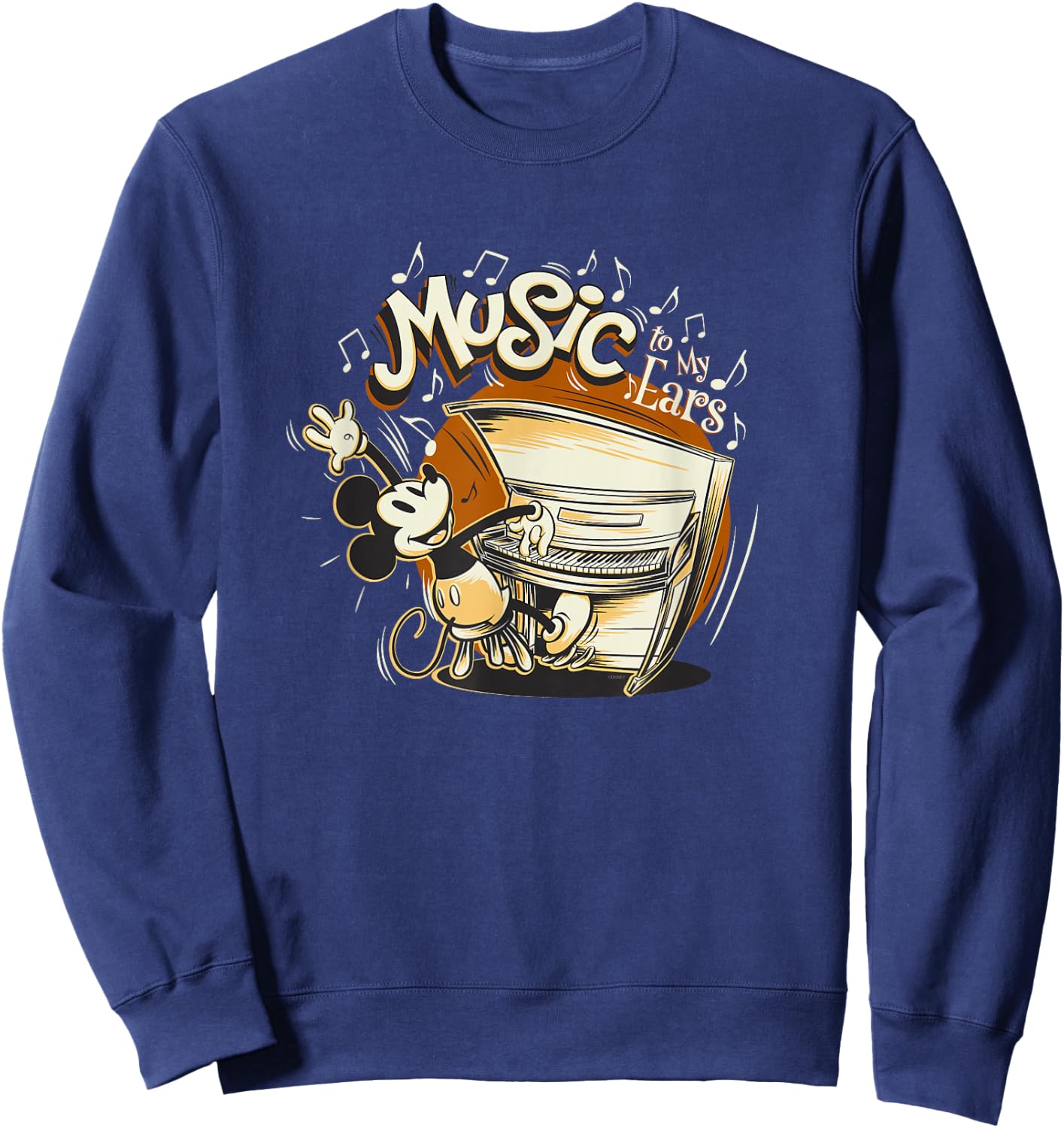 Disney Mickey Mouse Vintage Music To My Ears Sweatshirt - Sweatshirt | Navy