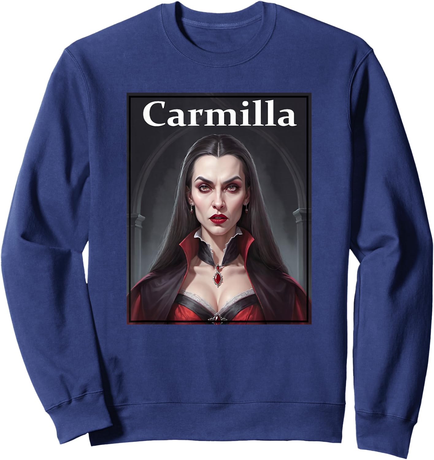 Carmilla - Gothic Vampiress Novel Sweatshirt - Sweatshirt | Navy