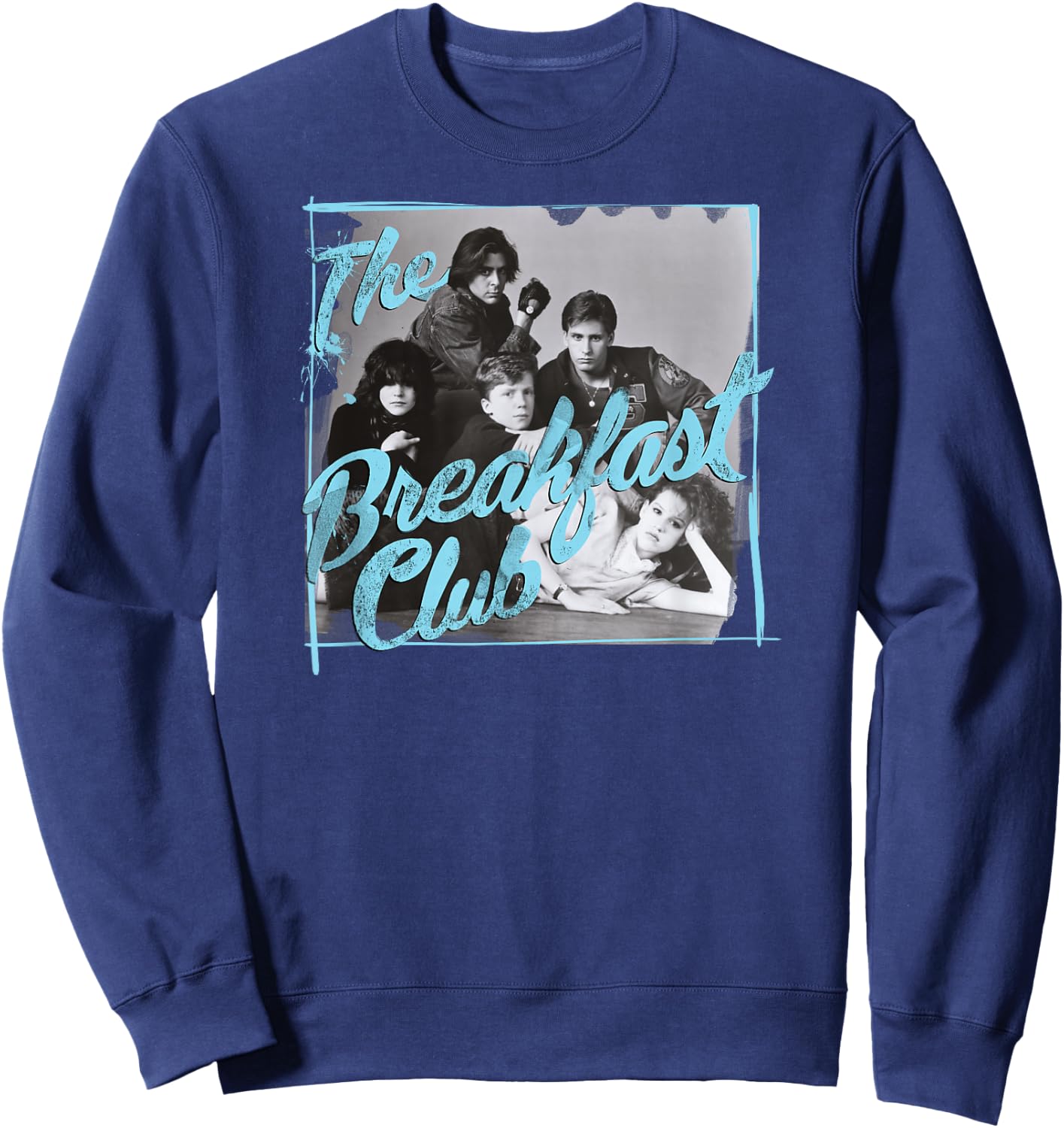 Breakfast Club Group Album Cover Distressed Graphic Sweatshirt - Sweatshirt | Navy