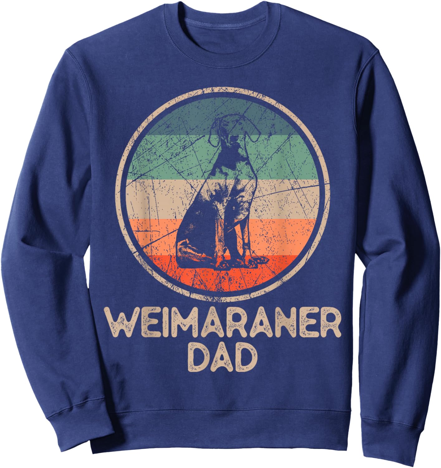 Weimaraner Dog - Vintage Weimaraner Dad Women Sweatshirt - Sweatshirt | Navy