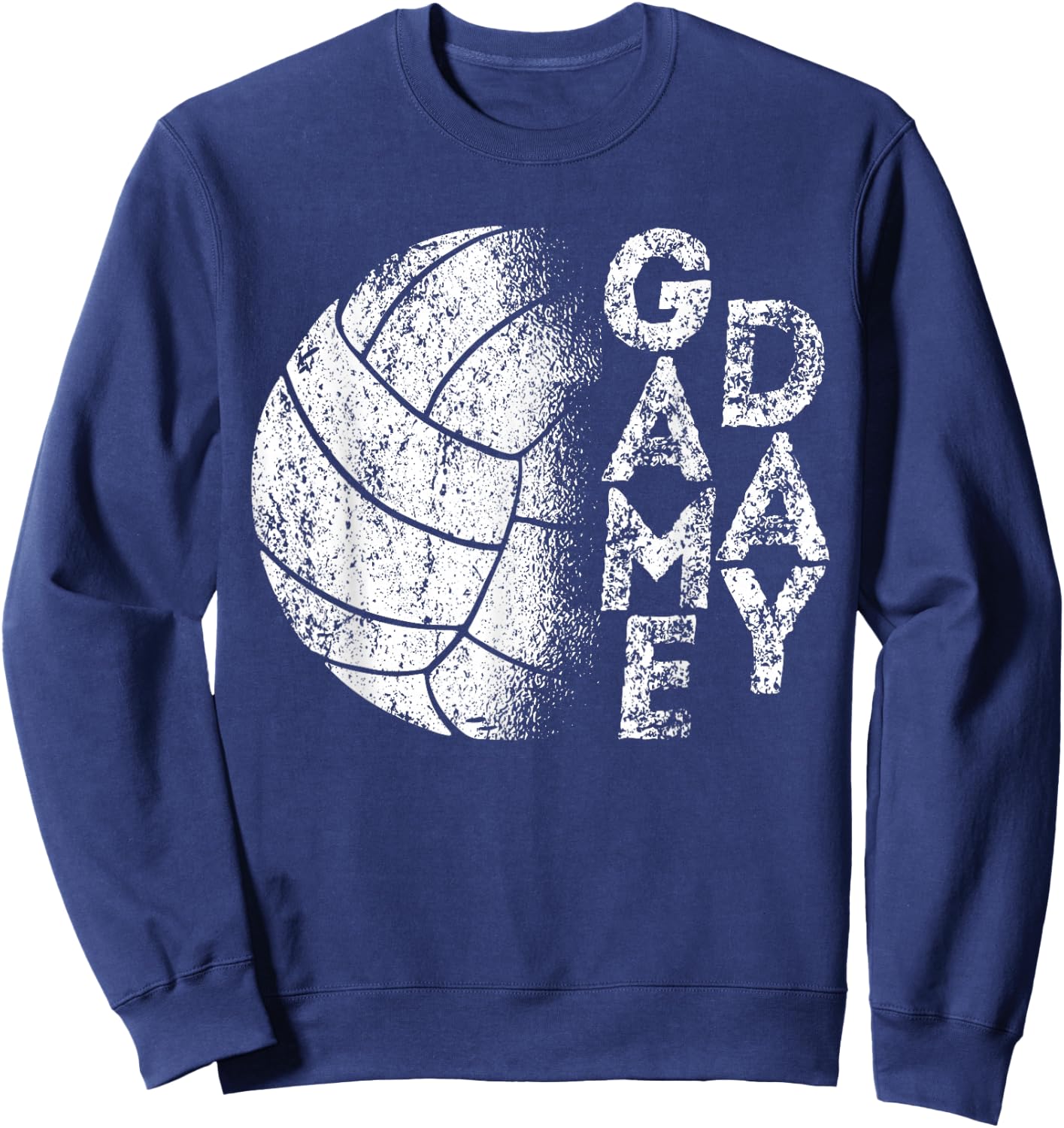 Funny Ball Players Sport Team Lovers Volleyball Game Day Sweatshirt - Sweatshirt | Navy