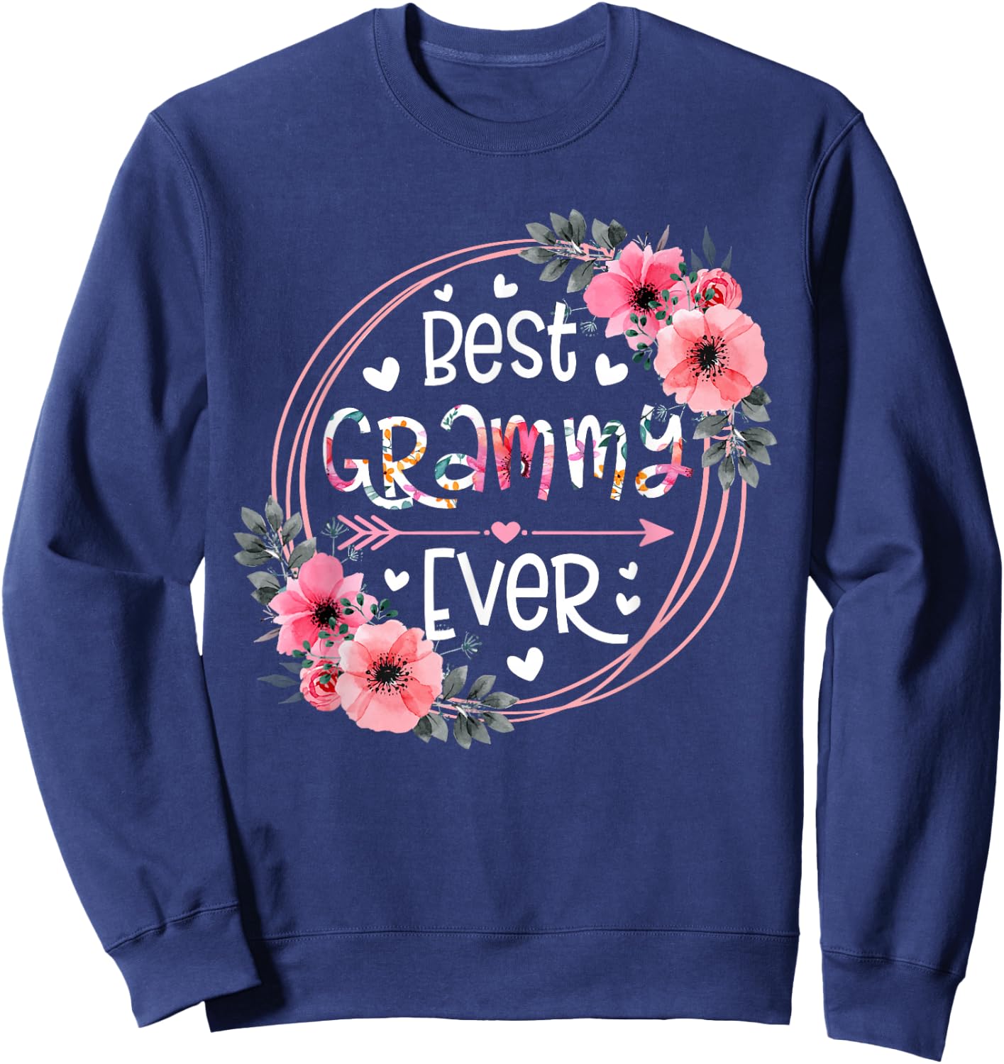 Women Best Grammy Ever Announcement Mothers Day Grandparents Sweatshirt - Sweatshirt | Navy