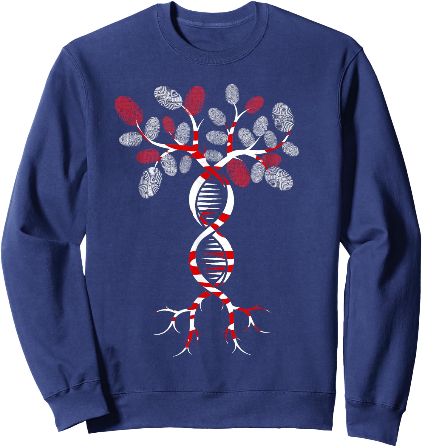 Forensic scientist DNA Tree Fingerprint criminologist Sweatshirt - Sweatshirt | Navy