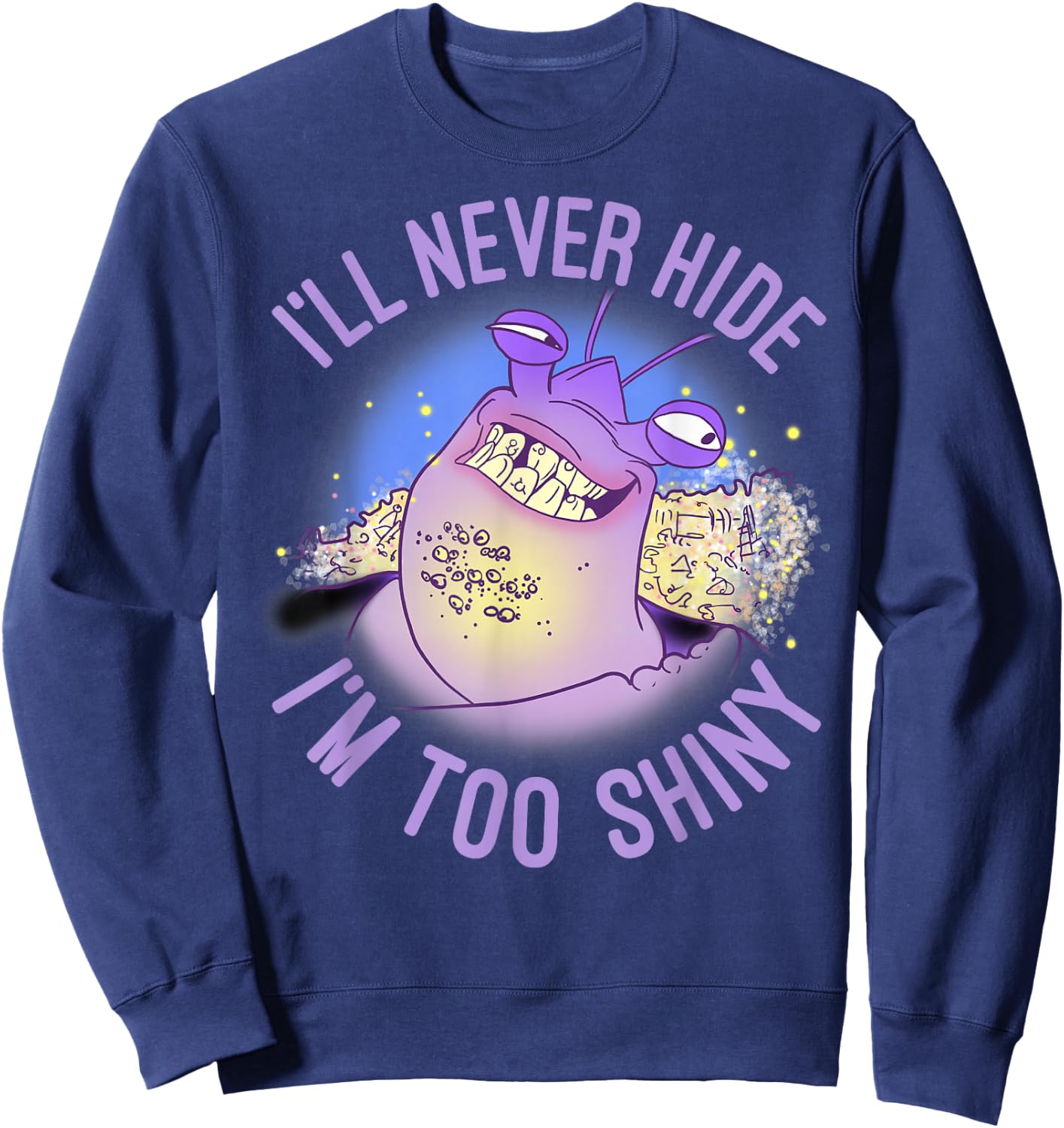 Disney Moana Tamatoa I'll Never Hide I'm Too Shiny Portrait Sweatshirt - Sweatshirt | Navy