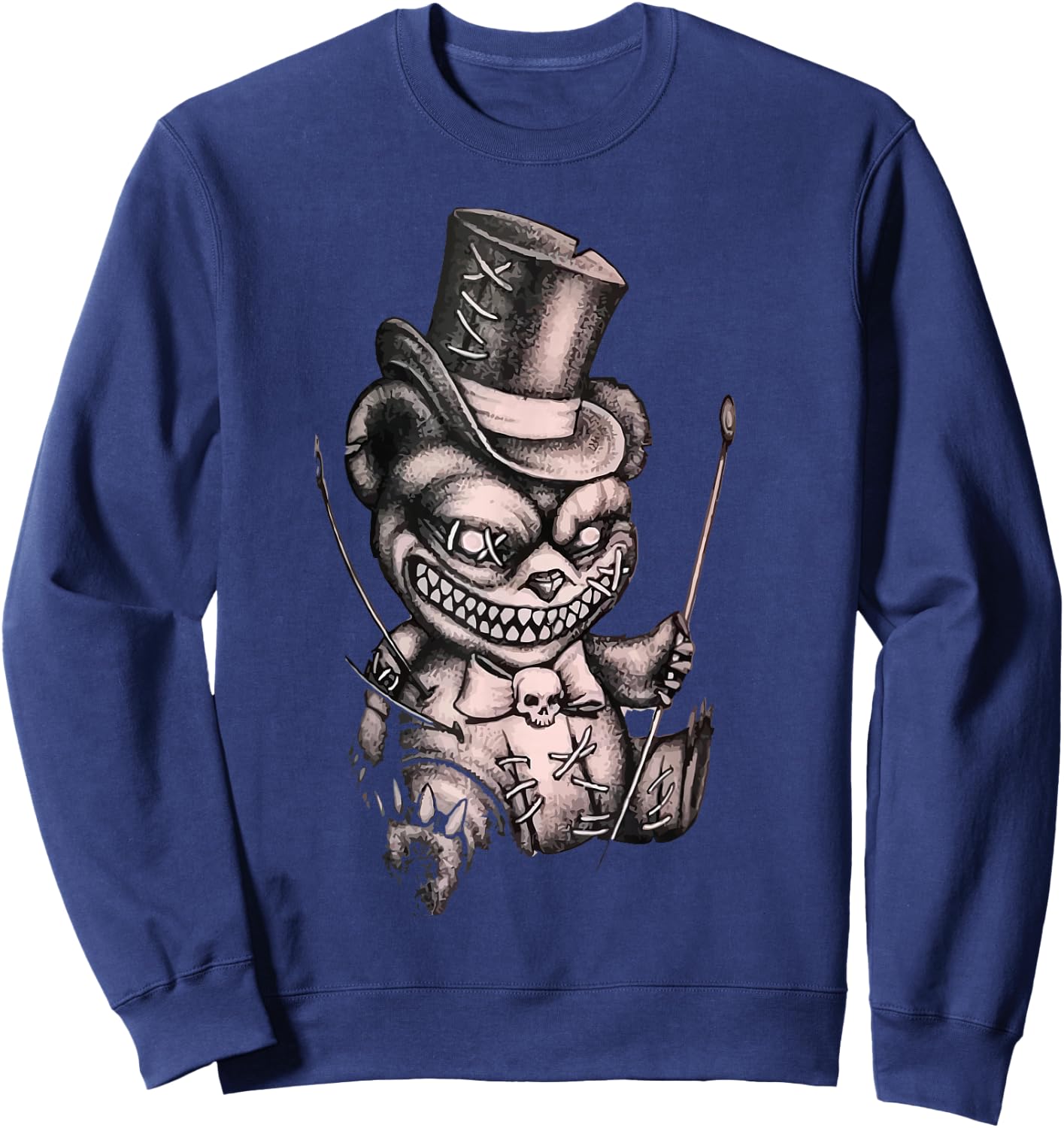 Pastel Goth Teddy Bear Voodoo Doll Sweatshirt - Sweatshirt | Navy