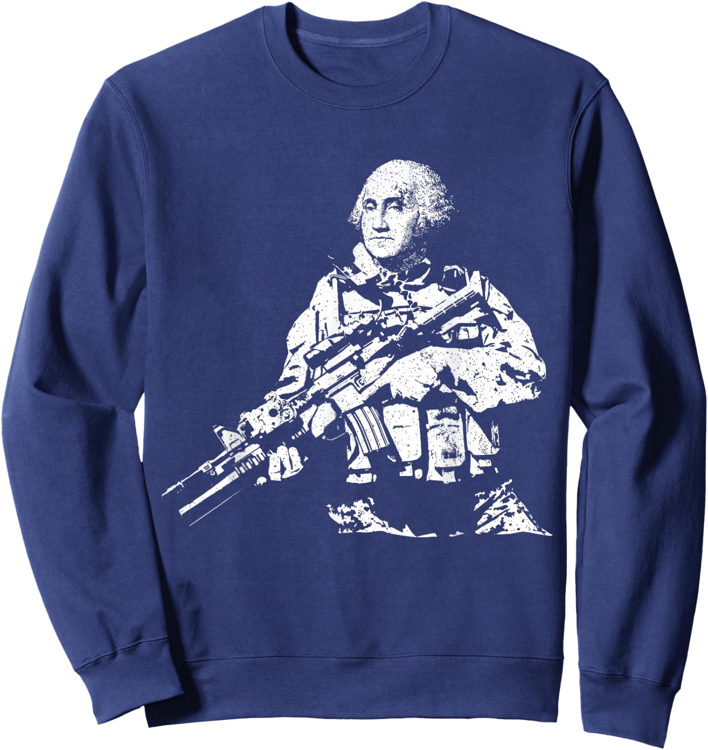 Presidential Commandos George Washington Funny Tactical Sweatshirt - Sweatshirt | Navy