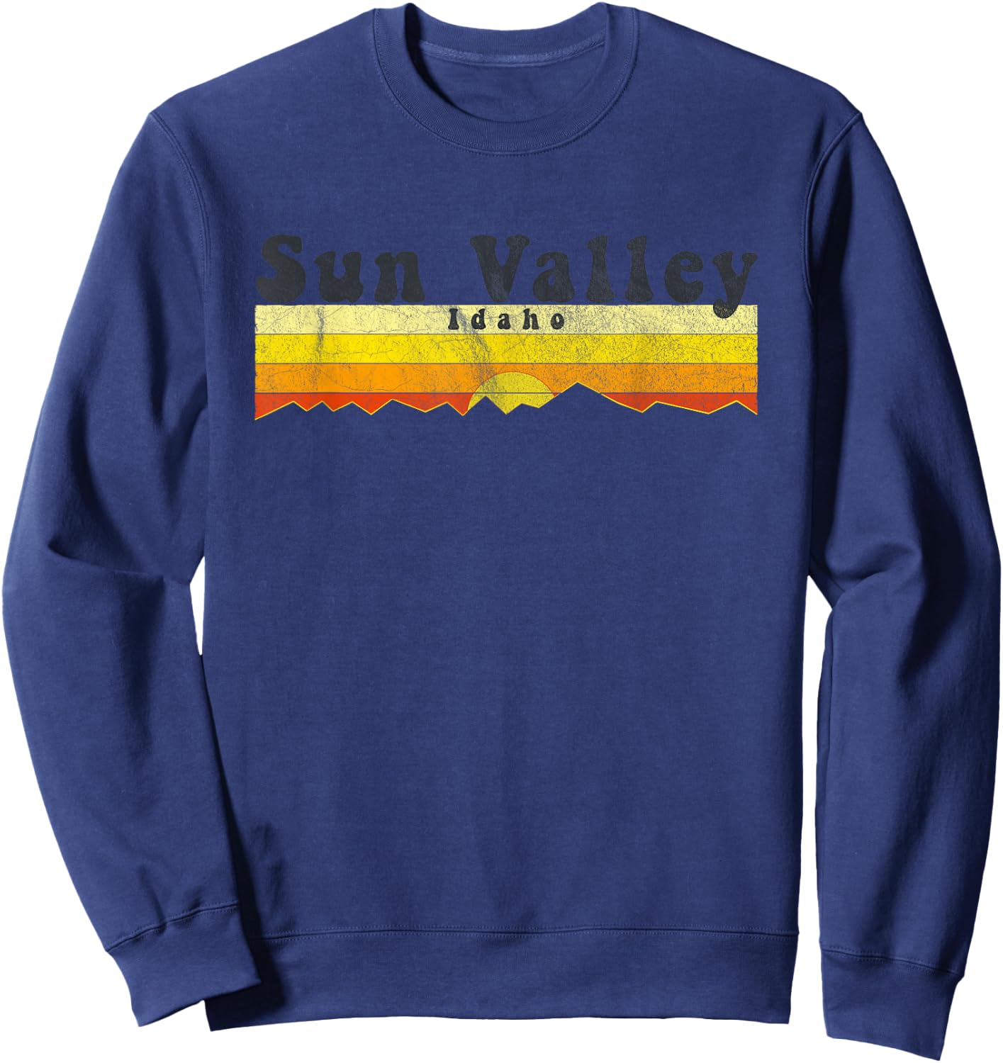 Retro Vintage Sun Valley, Idaho Sweatshirt - Sweatshirt | Navy