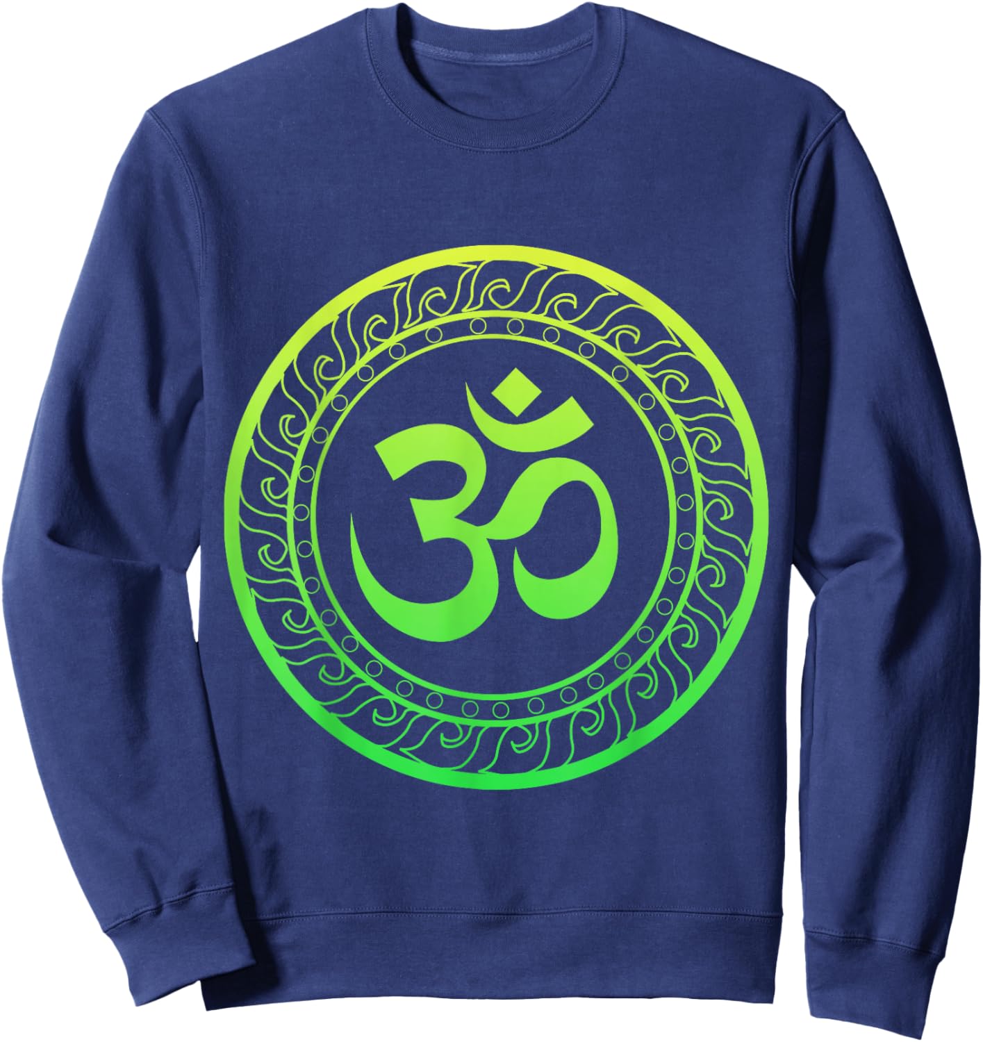 Om Ohm Aum Buddhism Symbol Yoga Sanskrit Sweatshirt - Sweatshirt | Navy