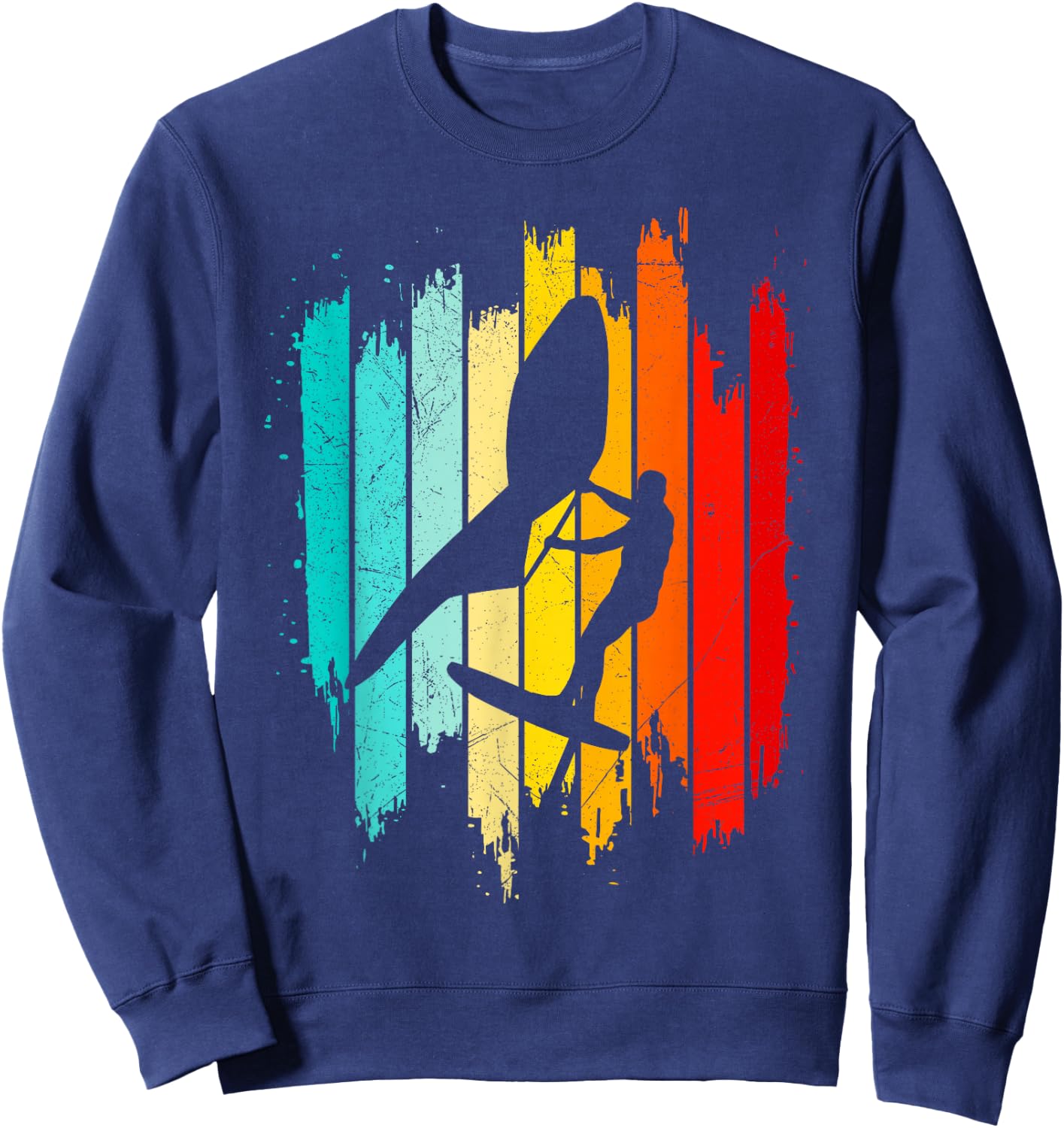Wing Foil Wingfoil Wingsurf Retro Wing Foiler Sweatshirt - Sweatshirt | Navy