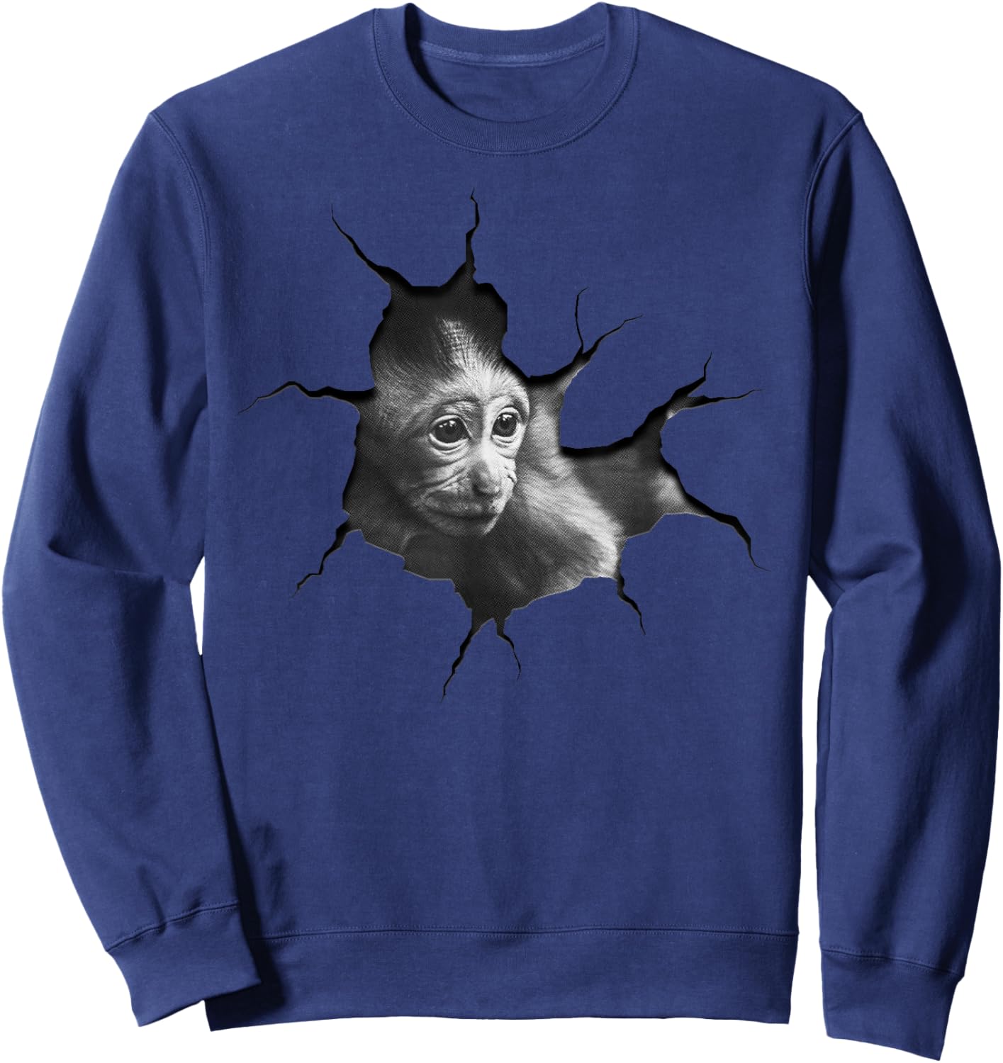 Macaques Baby Monkeys Sweatshirt - Sweatshirt | Navy