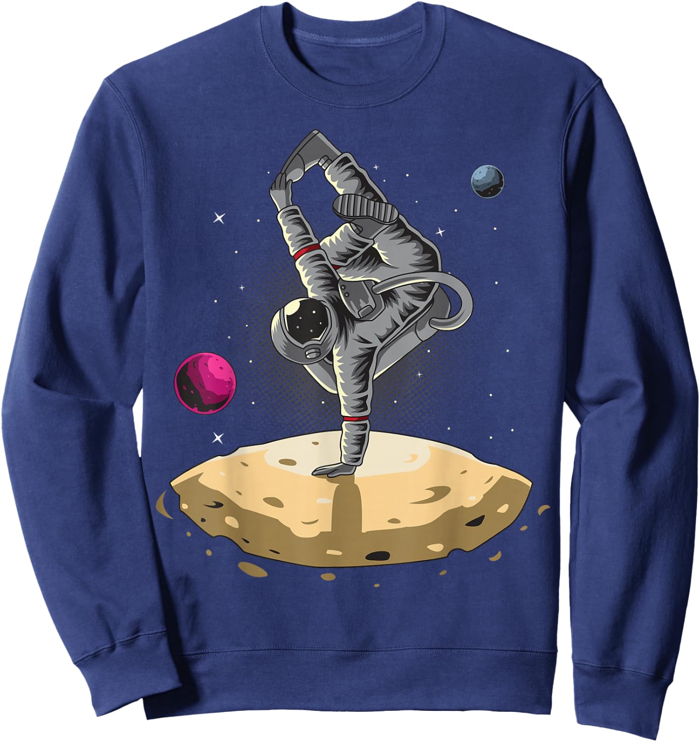 Astronaut breakdances in space Sweatshirt - Sweatshirt | Navy