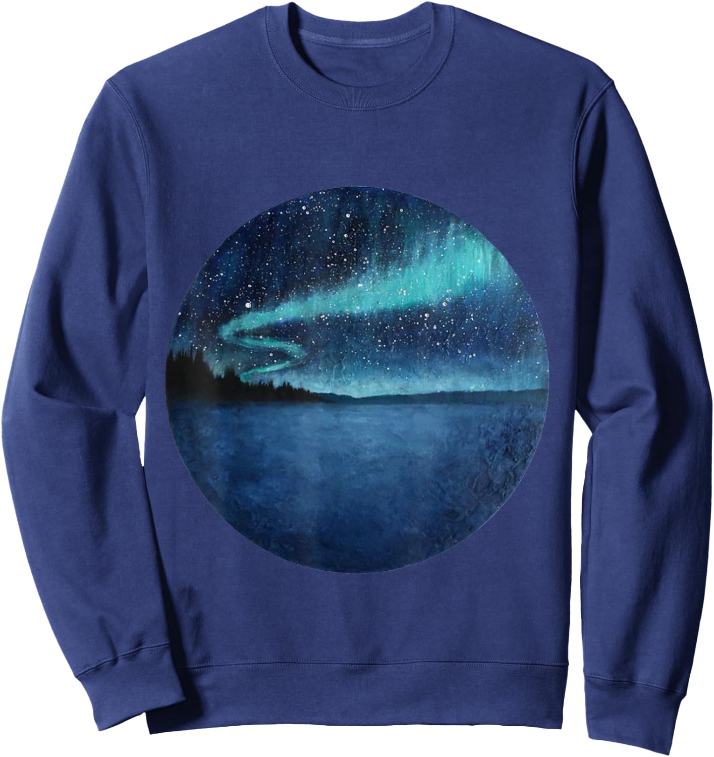 Northern Lights Aurora Borealis Sweatshirt - Sweatshirt | Navy