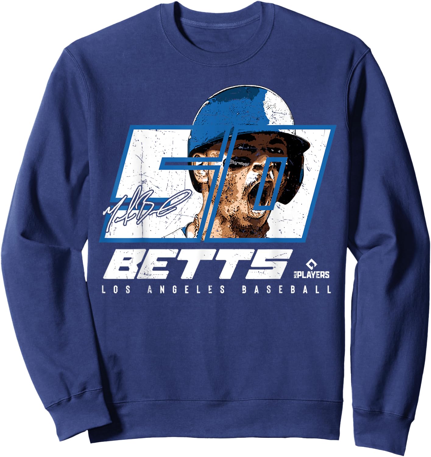 Mookie Betts - Silhouette Los Angeles MLBPA Sweatshirt - Sweatshirt | Navy