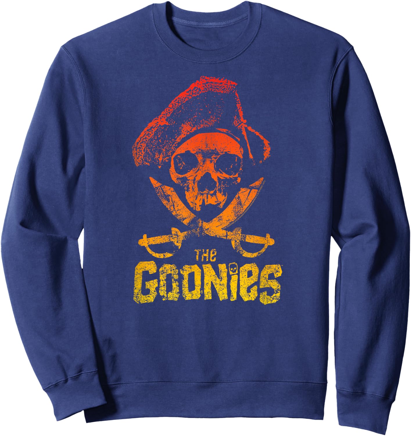 The Goonies Pirate Skull and Swords Ombre Movie Sweatshirt - Sweatshirt | Navy