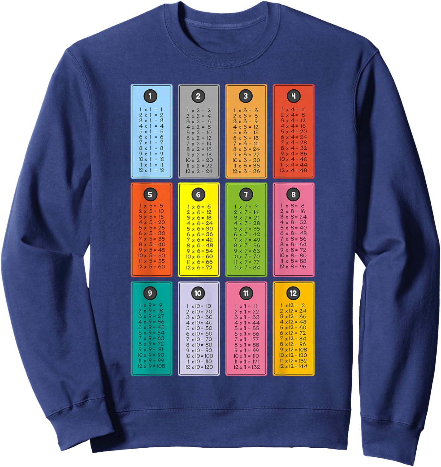 Math Multiplication Tables Learning for Kids Sweatshirt - Sweatshirt | Navy