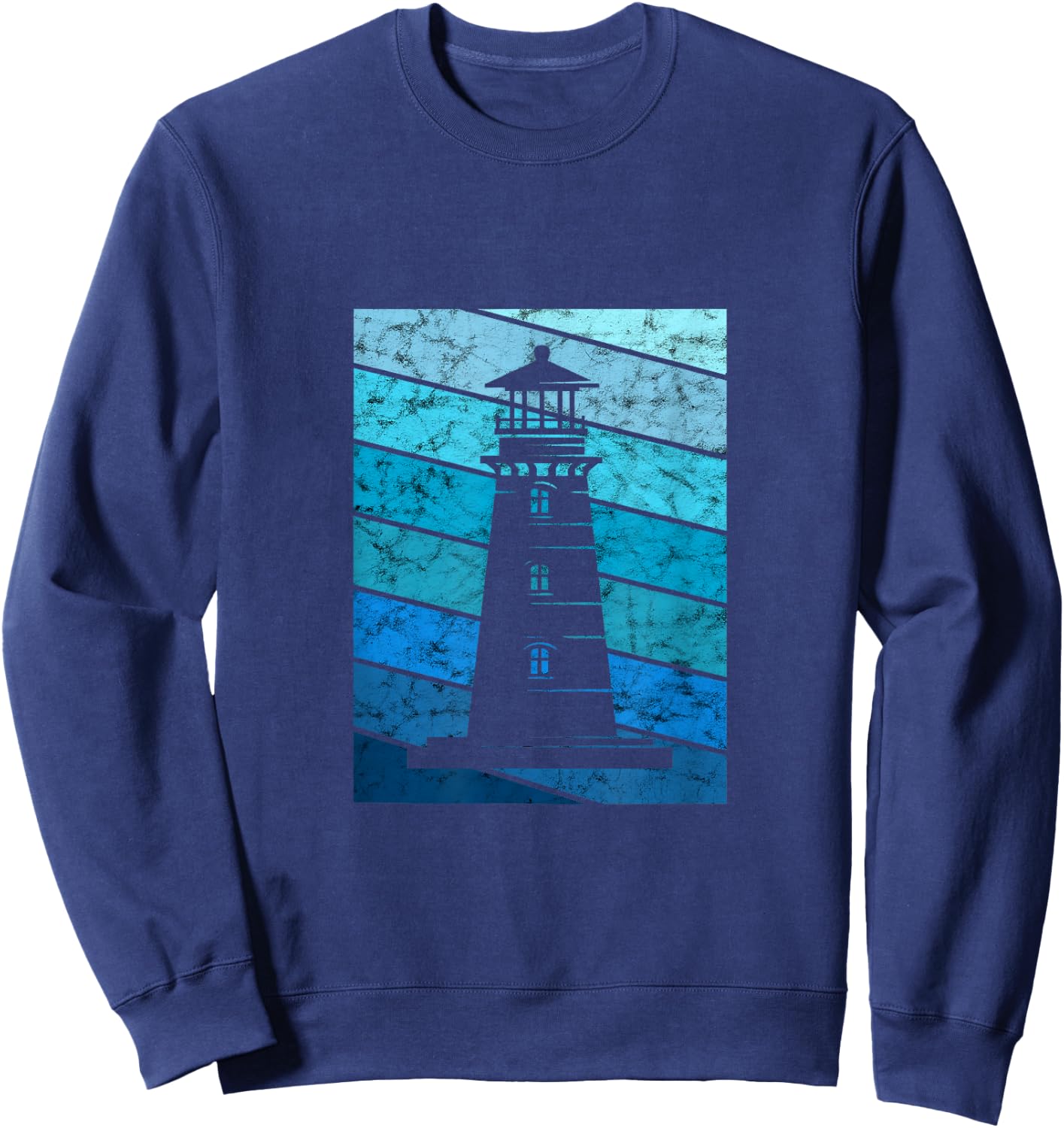 Lighthouse Retro Vintage Seaside Life Sailing Beach Lover Sweatshirt - Sweatshirt | Navy