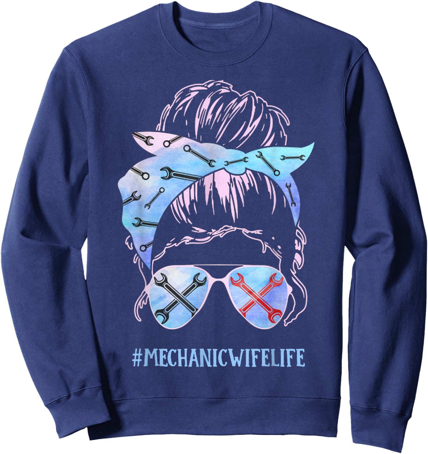 Mechanic Wife Life Sweatshirt - Sweatshirt | Navy
