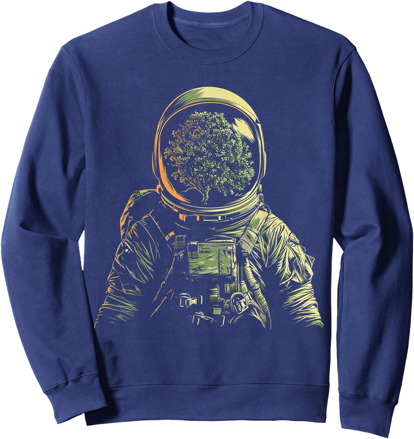 Astronaut Tree Art Space Nature Astronaut Sweatshirt - Sweatshirt | Navy